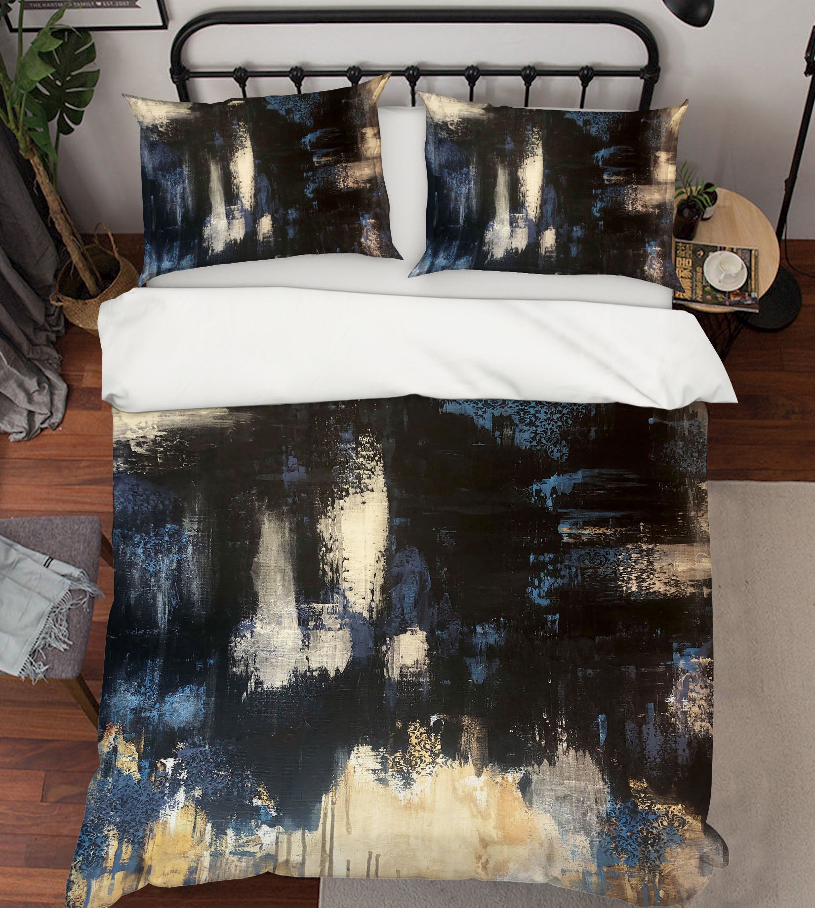3D Dark Watercolor 527 Skromova Marina Bedding Bed Pillowcases Quilt
