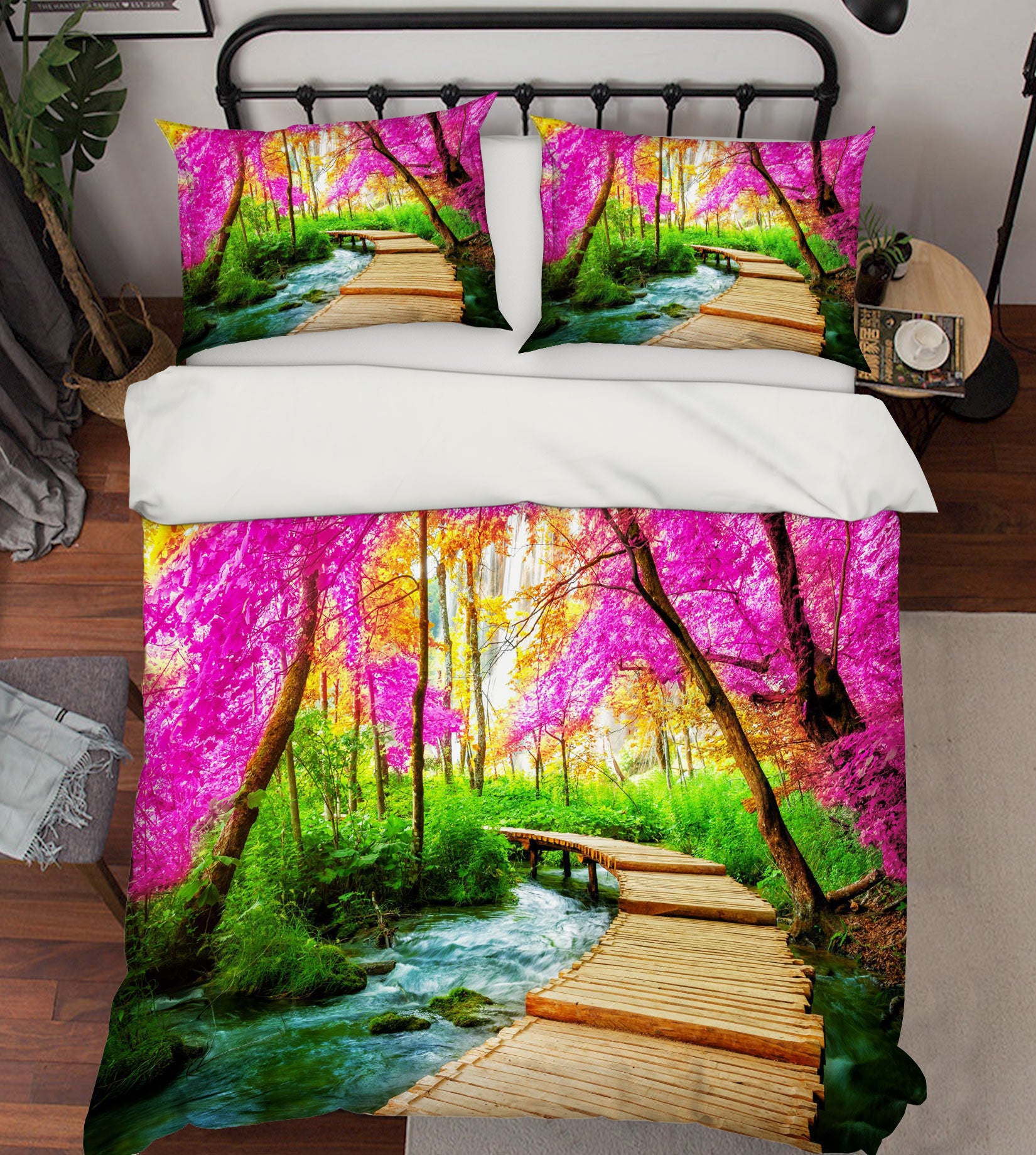 3D Corridor Woods 59157 Bed Pillowcases Quilt