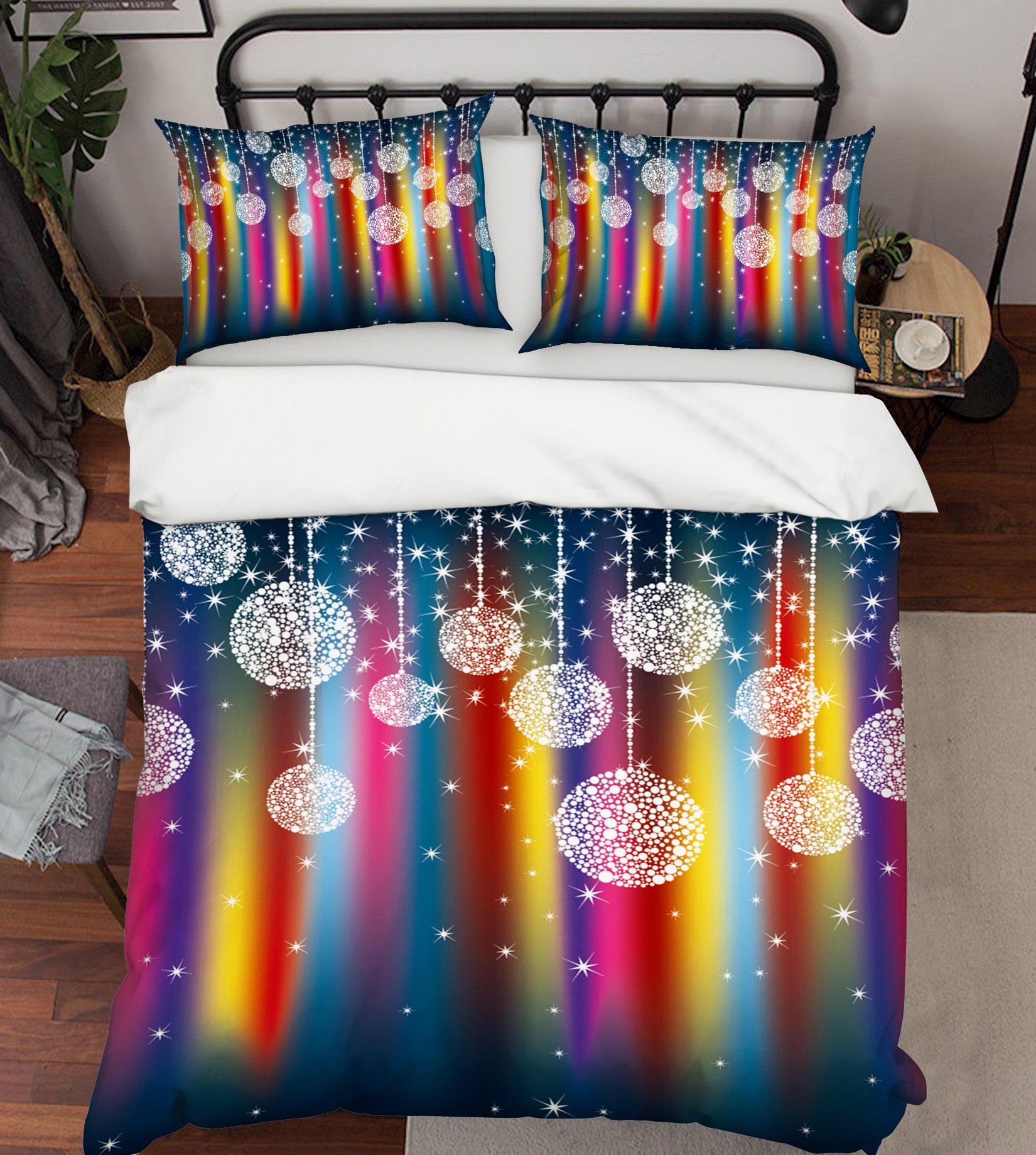 3D Color Vertical Stripes 45035 Christmas Quilt Duvet Cover Xmas Bed Pillowcases