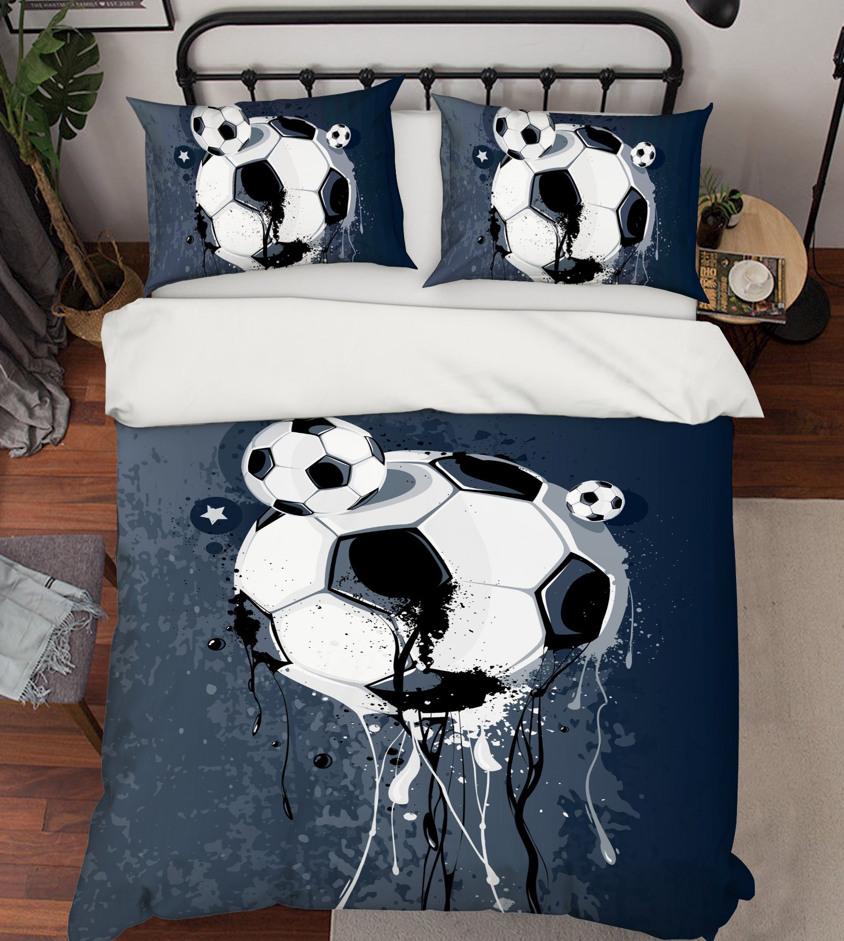 3D Football 60078 Bed Pillowcases Quilt
