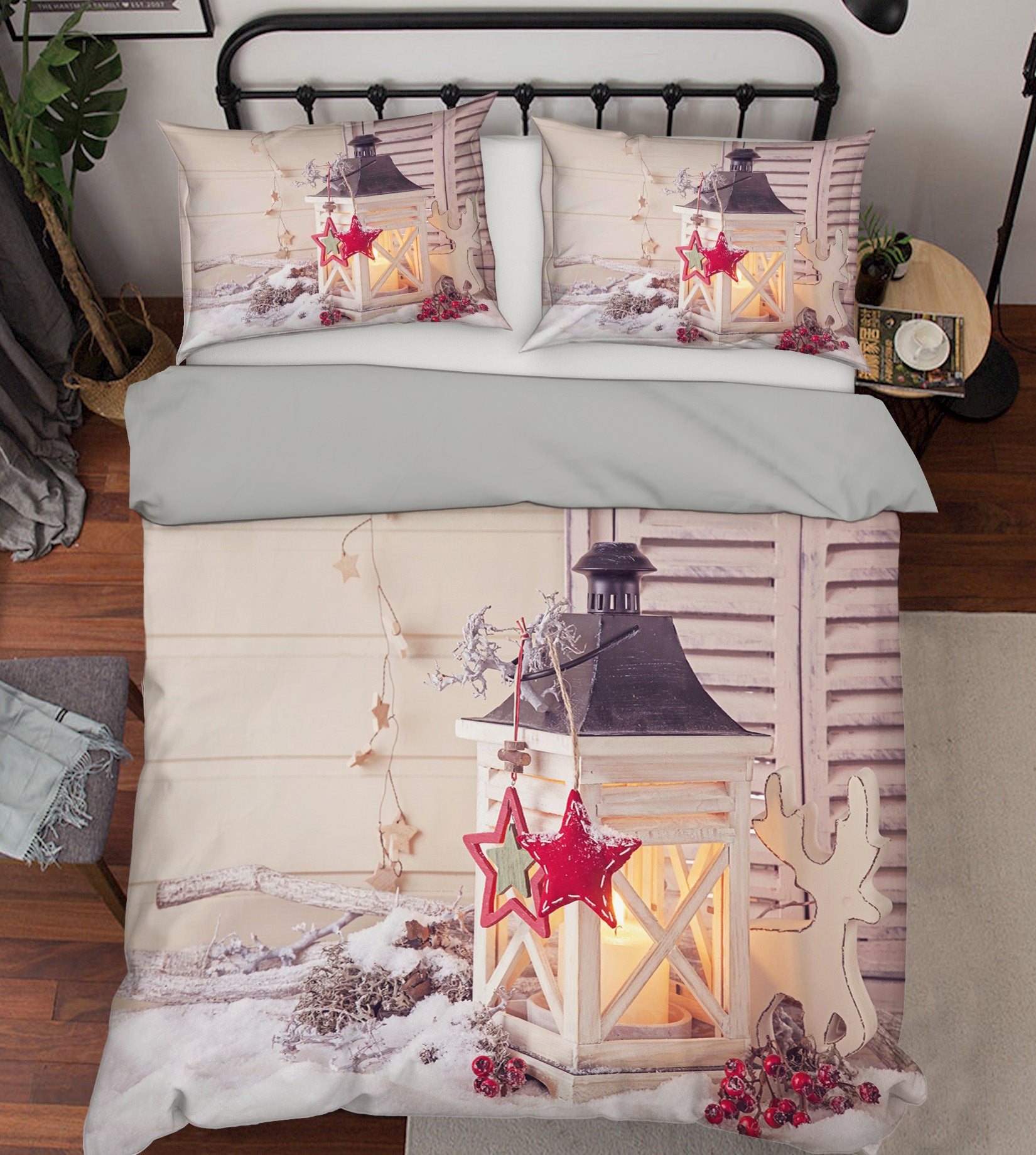 3D Candle 45011 Christmas Quilt Duvet Cover Xmas Bed Pillowcases