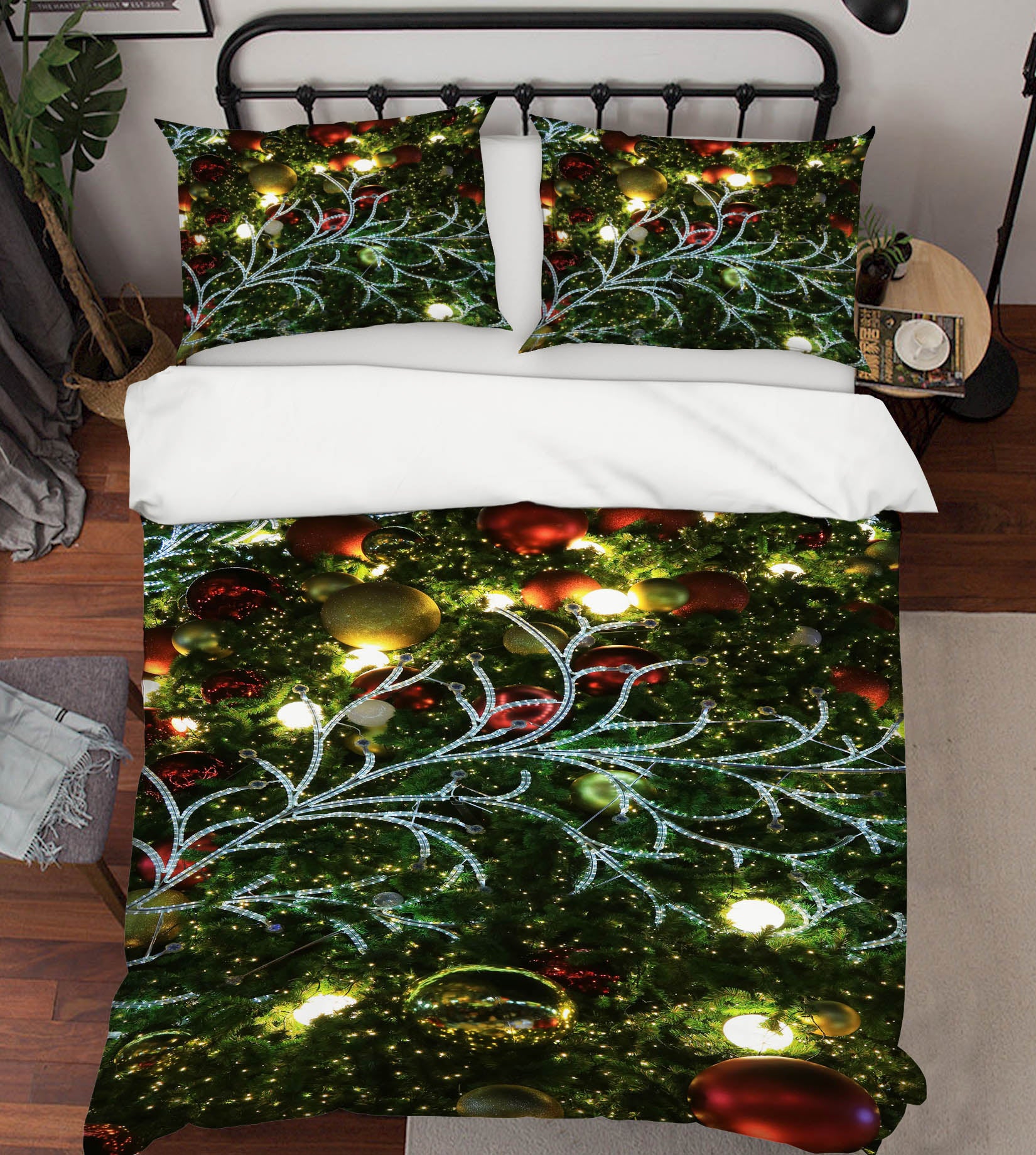 3D Branches Ball Pendant 51122 Christmas Quilt Duvet Cover Xmas Bed Pillowcases