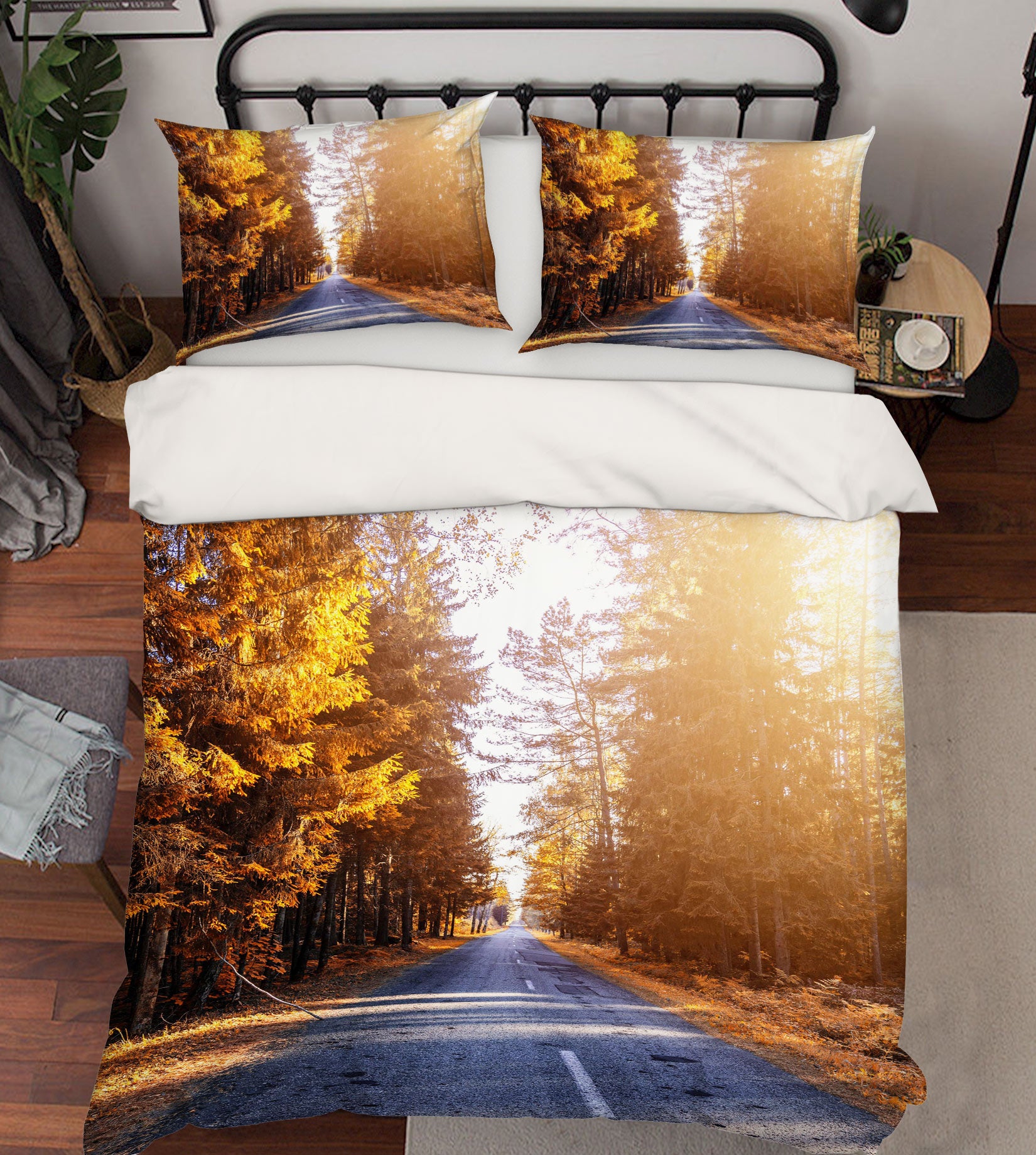 3D Tree Street 12227 Bed Pillowcases Quilt