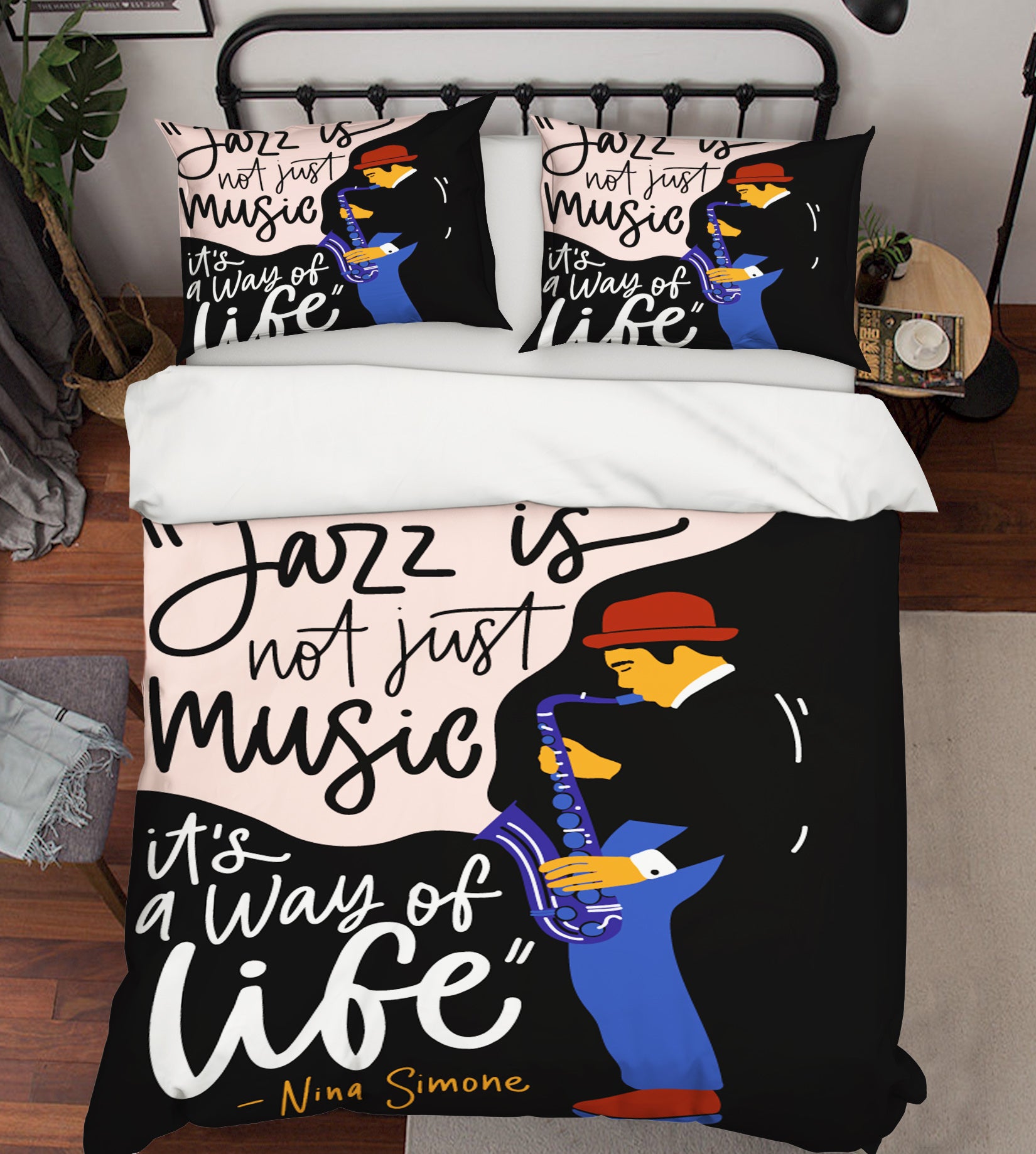 3D Saxophone 14225 Bed Pillowcases Quilt