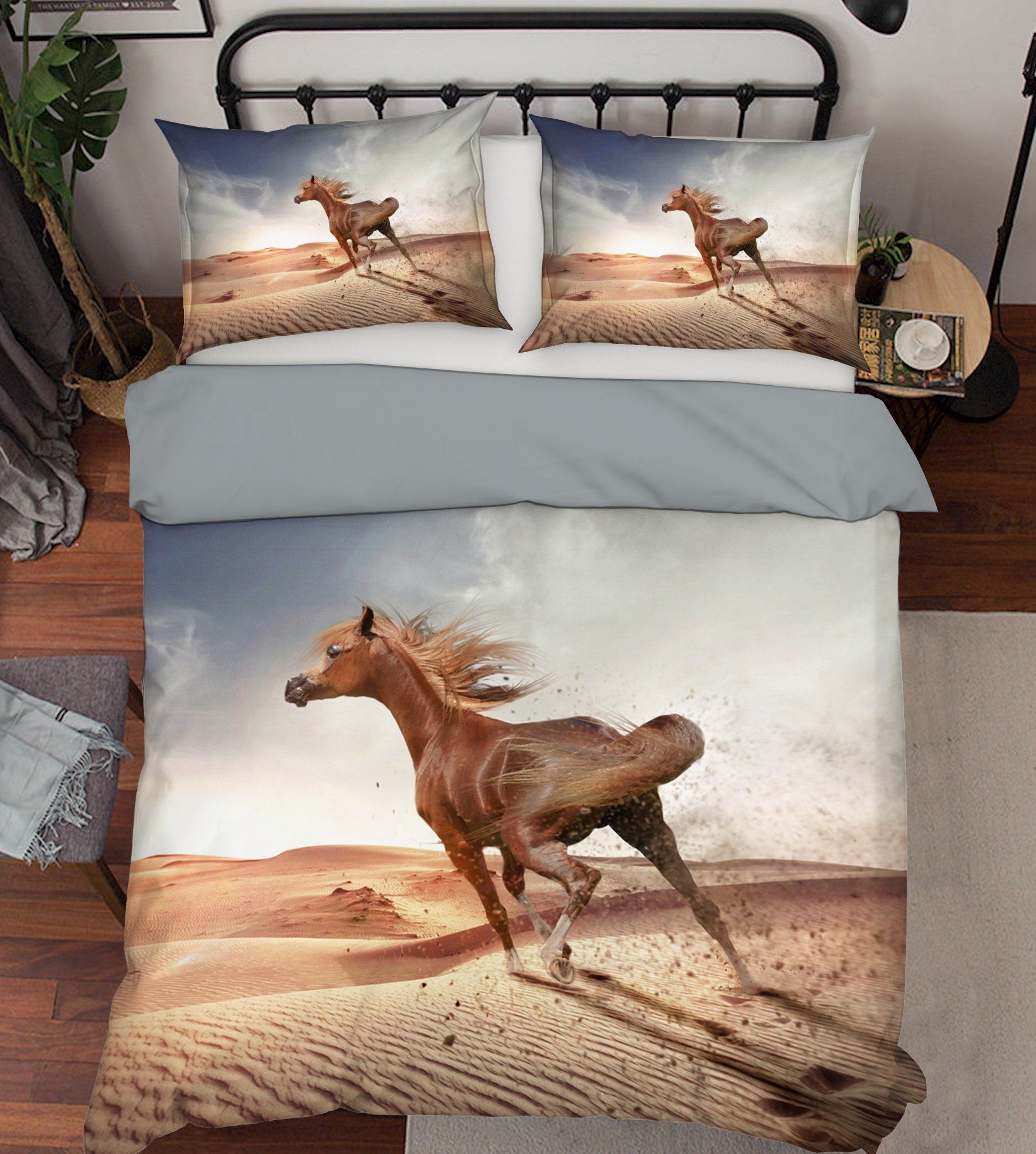 3D Desert Horse 1932 Bed Pillowcases Quilt Quiet Covers AJ Creativity Home 