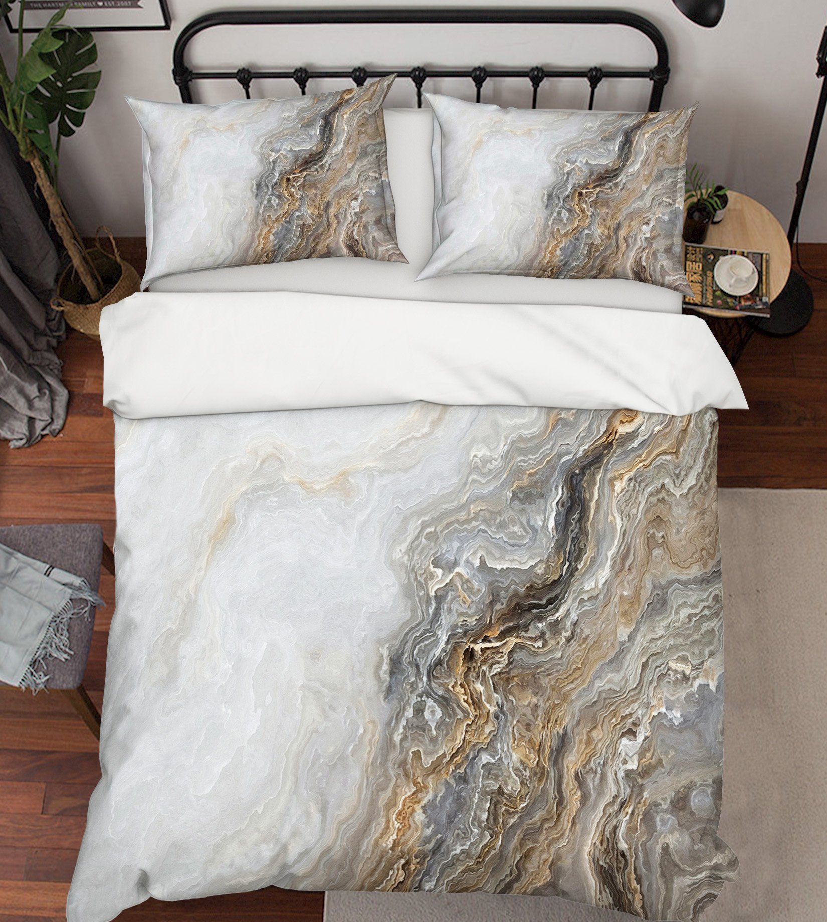 3D Oil Painting Wave Pattern 063 Bed Pillowcases Quilt Wallpaper AJ Wallpaper 