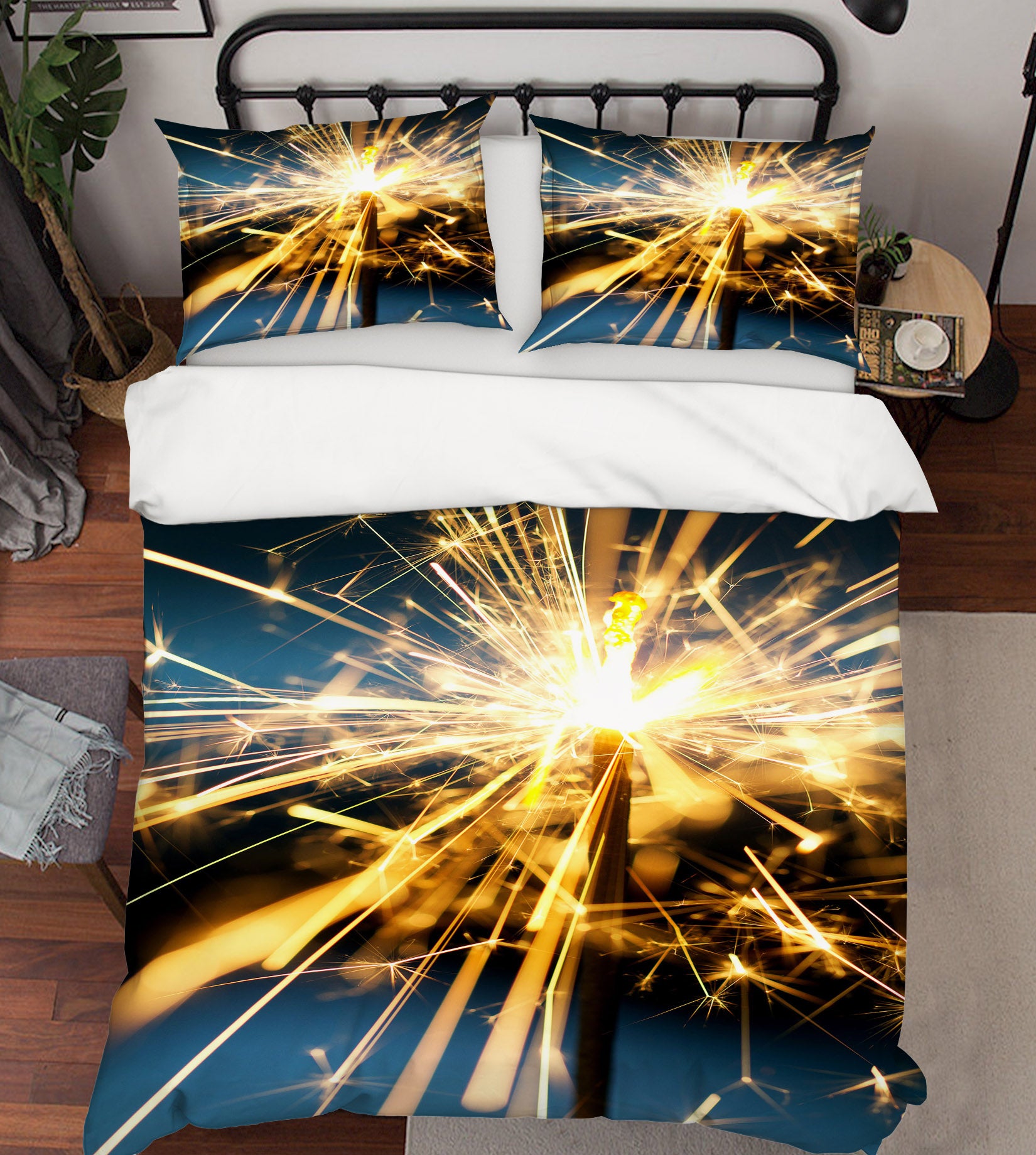 3D Fireworks 51054 Christmas Quilt Duvet Cover Xmas Bed Pillowcases