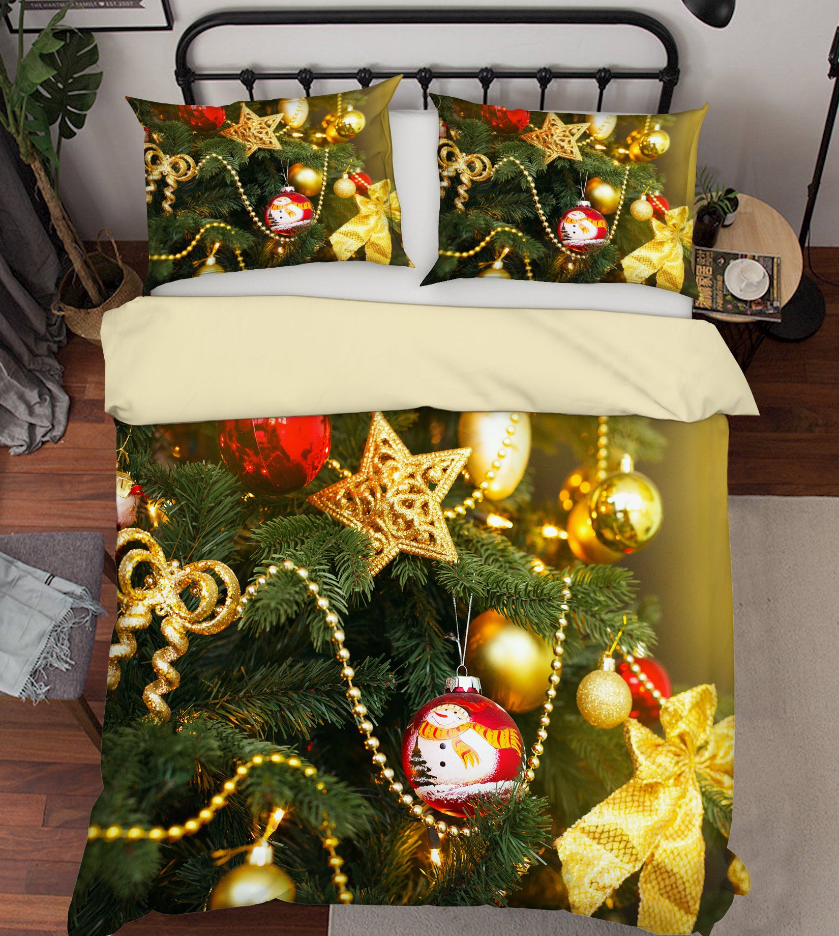 3D Tree Pendant 50042 Christmas Quilt Duvet Cover Xmas Bed Pillowcases