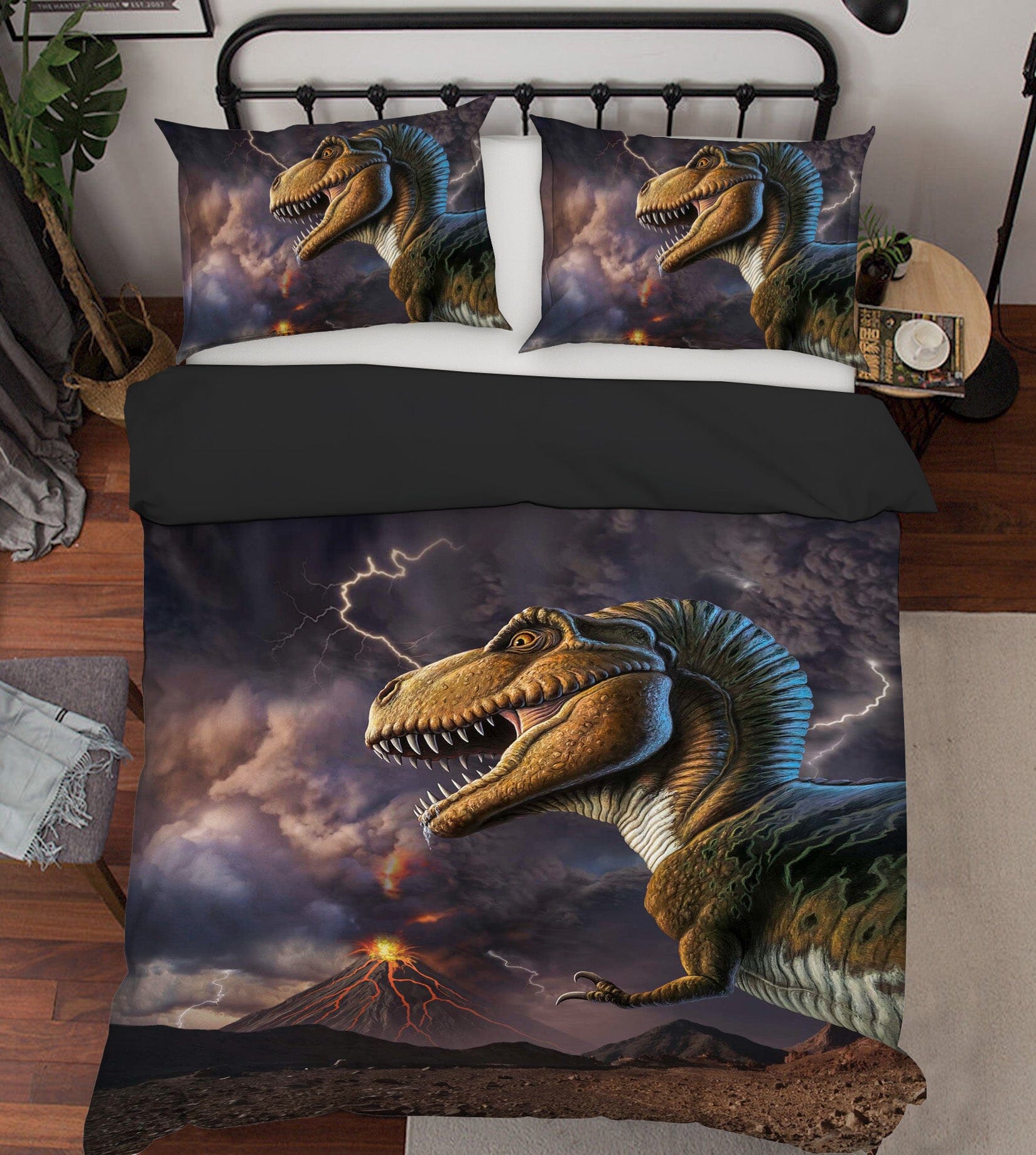 3D Volcano Rex 2135 Jerry LoFaro bedding Bed Pillowcases Quilt Quiet Covers AJ Creativity Home 
