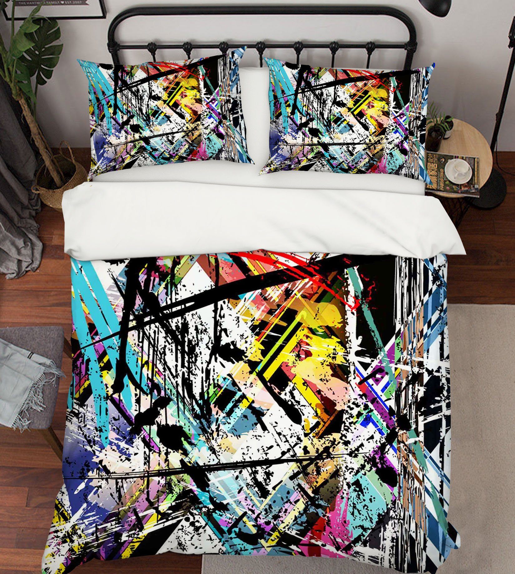 3D Graffiti Lines 139 Bed Pillowcases Quilt Wallpaper AJ Wallpaper 