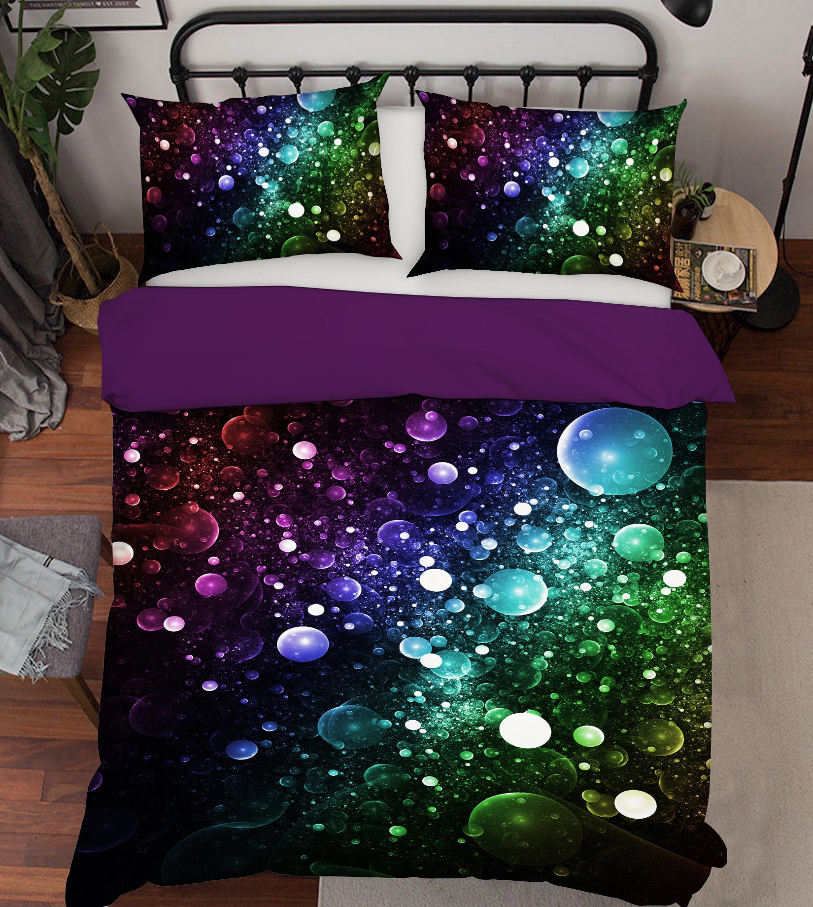 3D Color Circle 13148 Bed Pillowcases Quilt