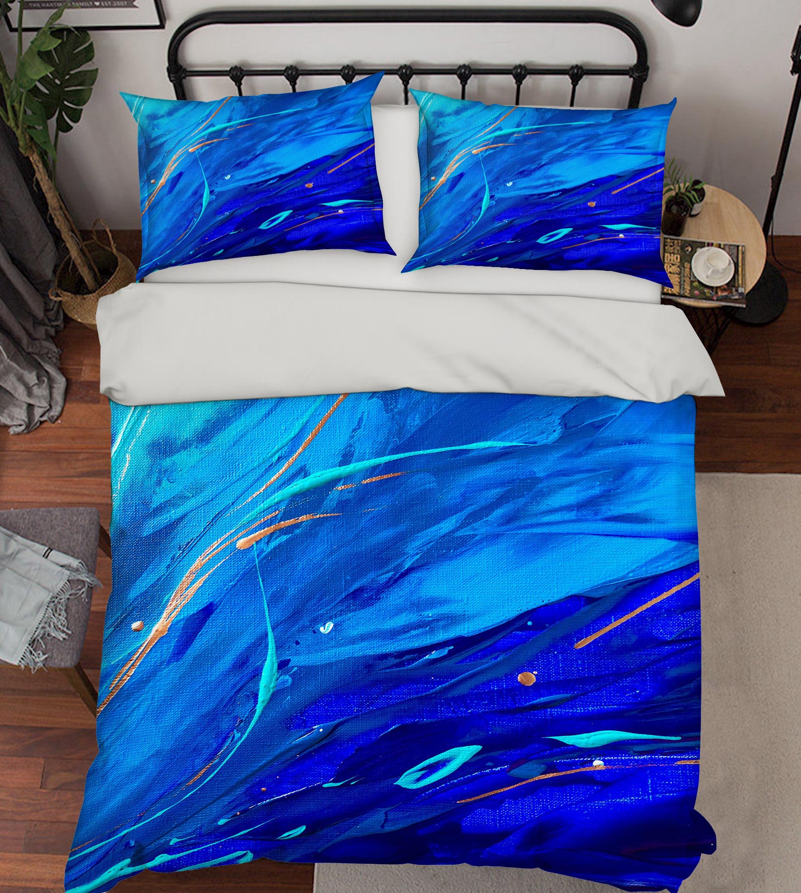 3D Navy Blue 439 Skromova Marina Bedding Bed Pillowcases Quilt