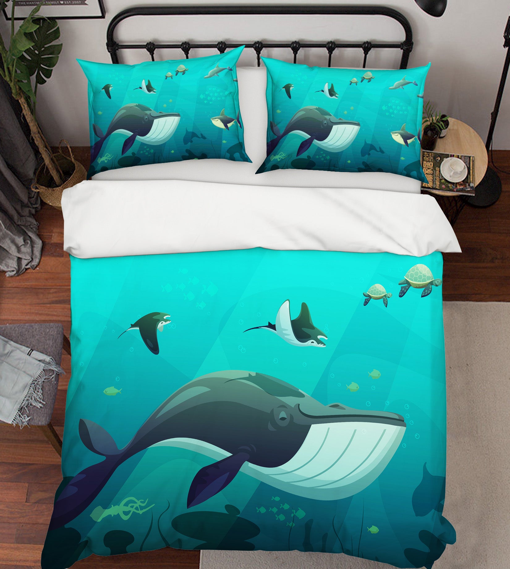 3D Whale 19155 Bed Pillowcases Quilt