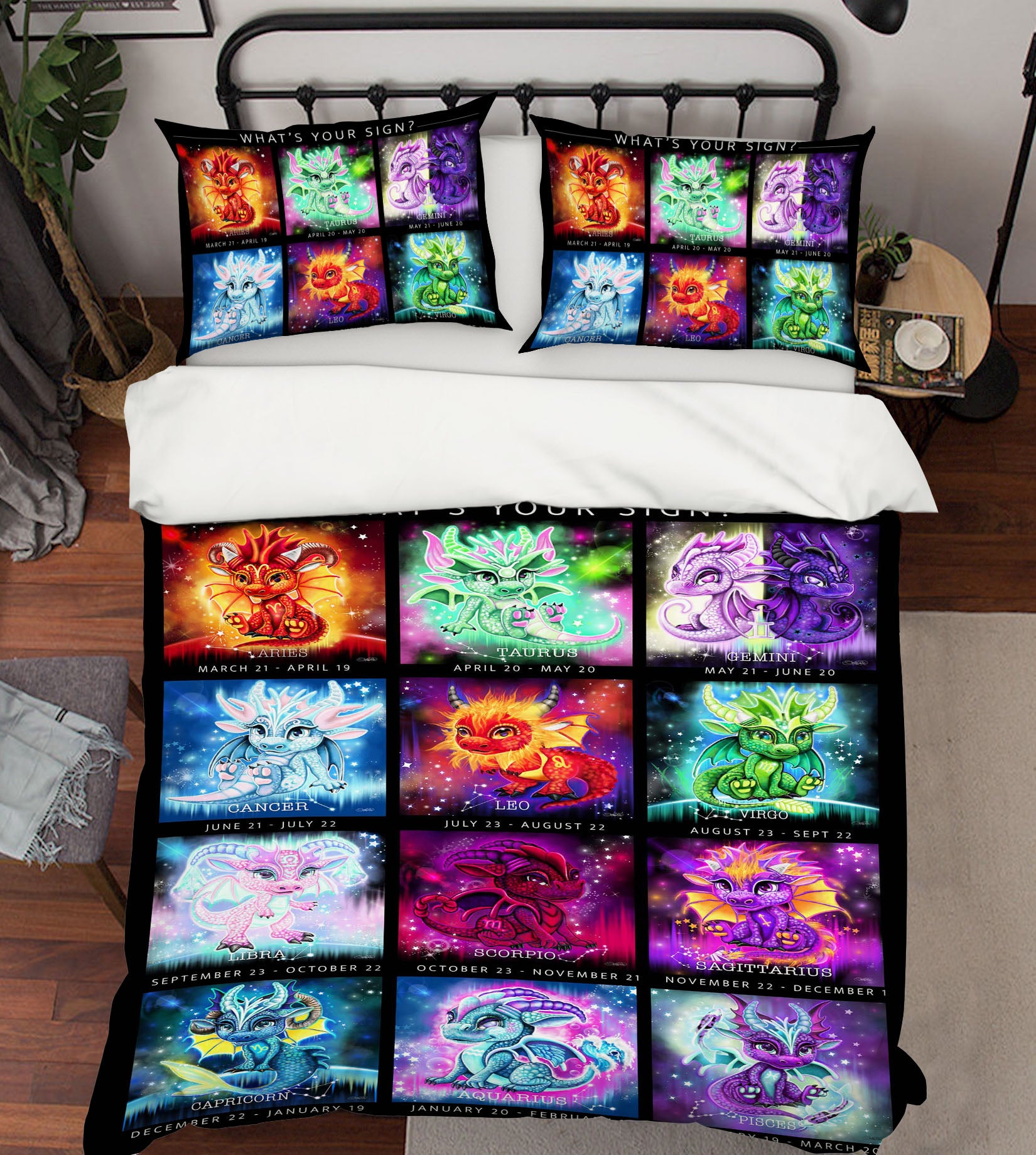 3D Constellation Dragon 8620 Sheena Pike Bedding Bed Pillowcases Quilt Cover Duvet Cover