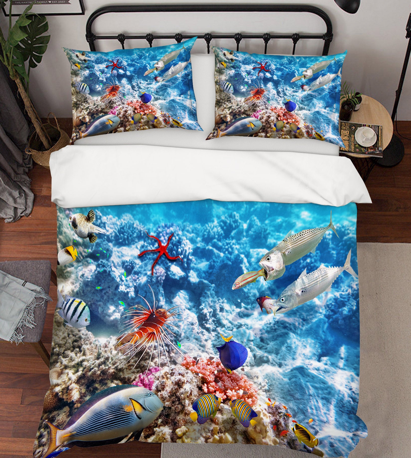 3D Seabed Fish Coral 21054 Bed Pillowcases Quilt