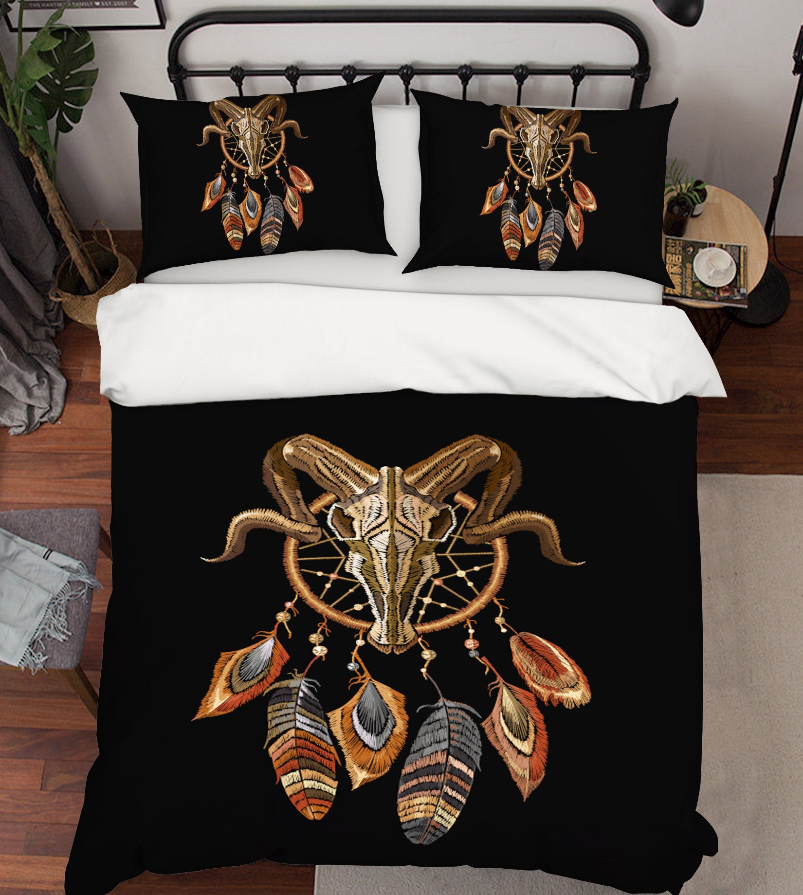 3D Sheep Head 15063 Bed Pillowcases Quilt