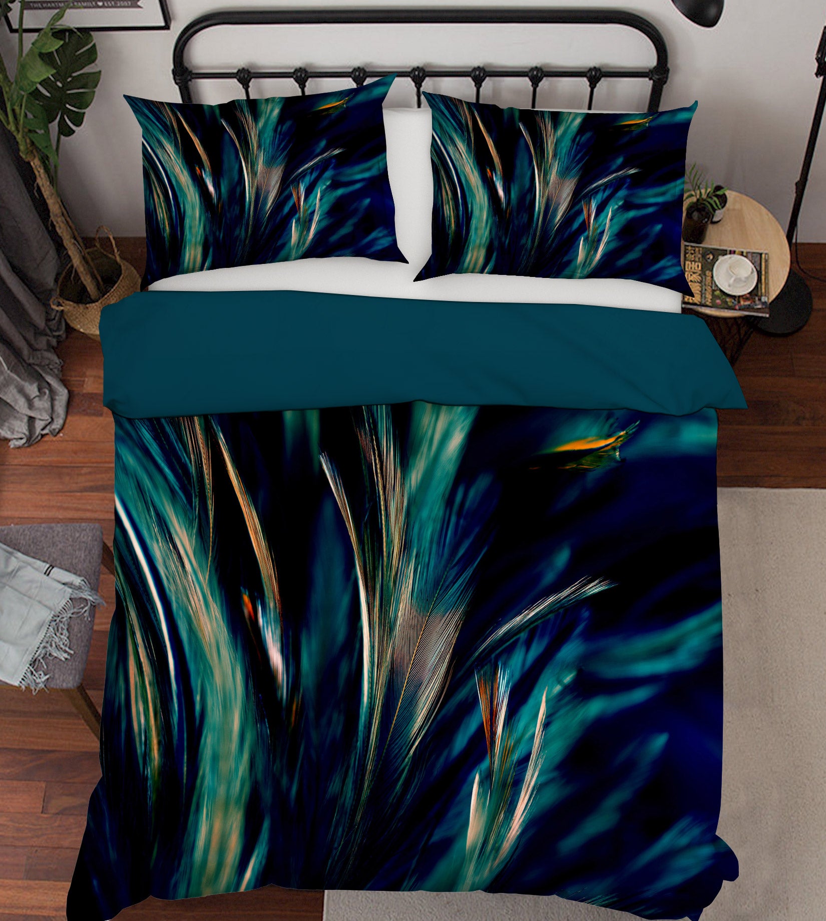 3D Dark Green Texture 60030 Bed Pillowcases Quilt