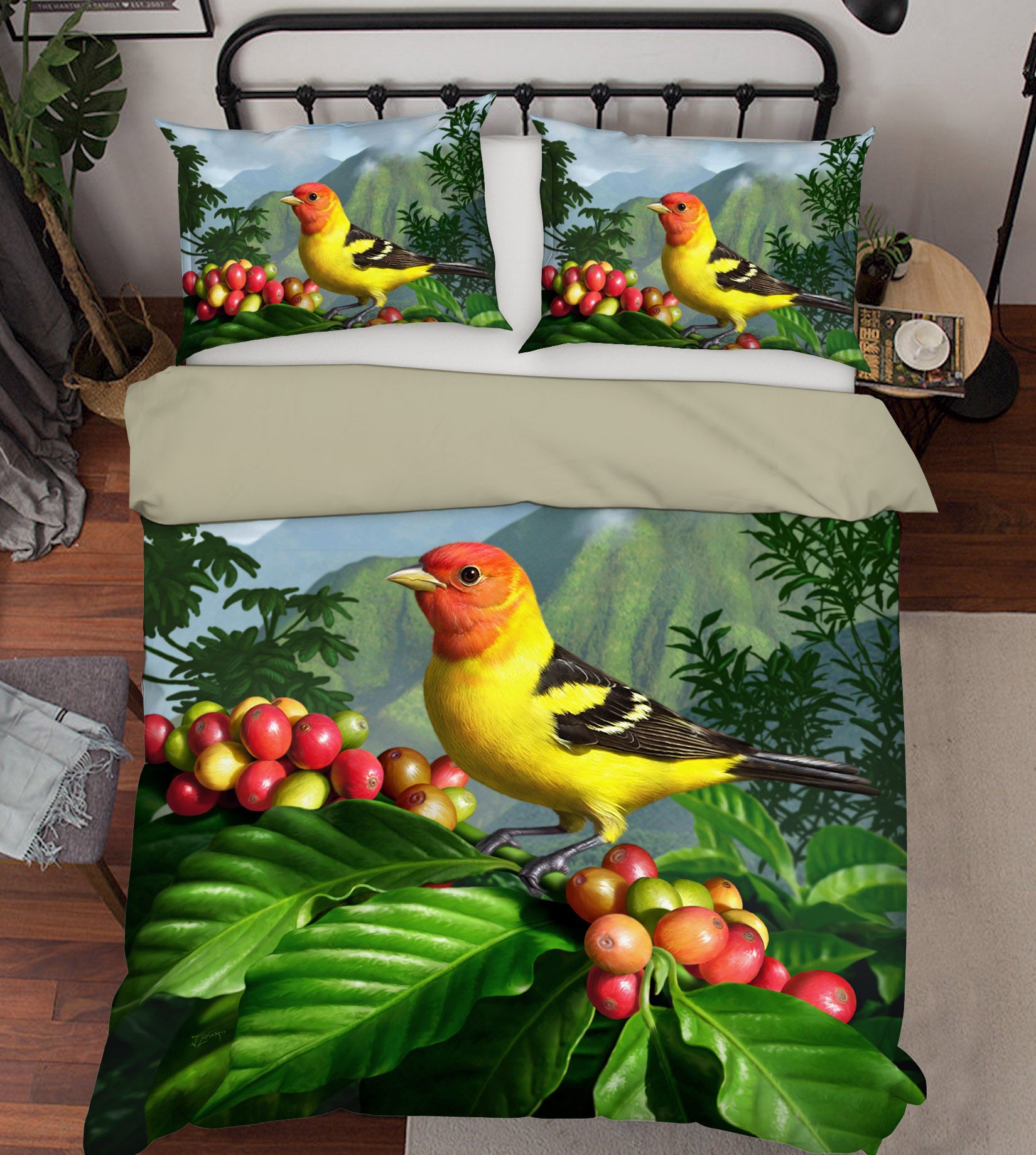 3D Western Tanager 18076 Jerry LoFaro bedding Bed Pillowcases Quilt