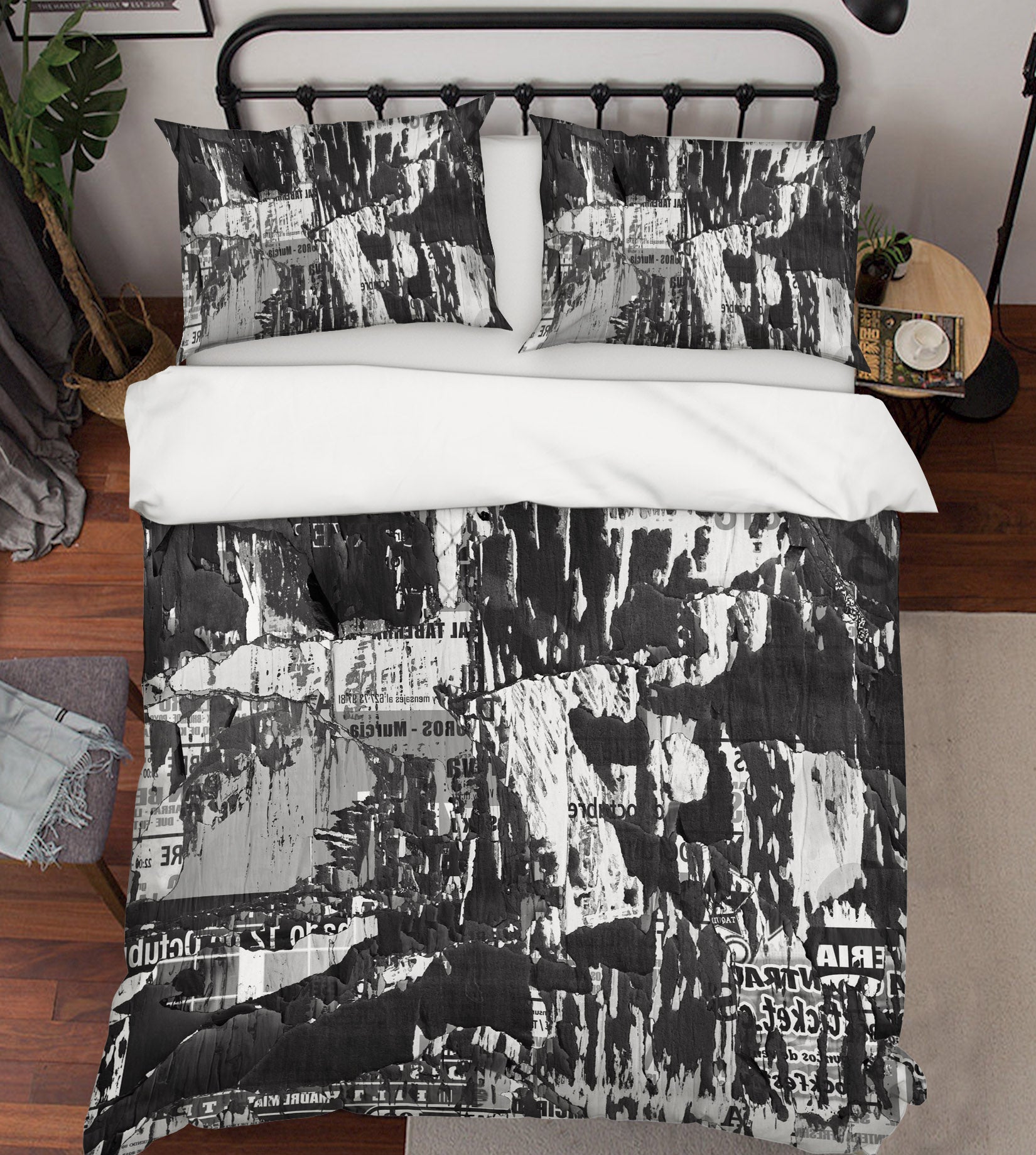 3D Black Ash Mountain House 63177 Bed Pillowcases Quilt