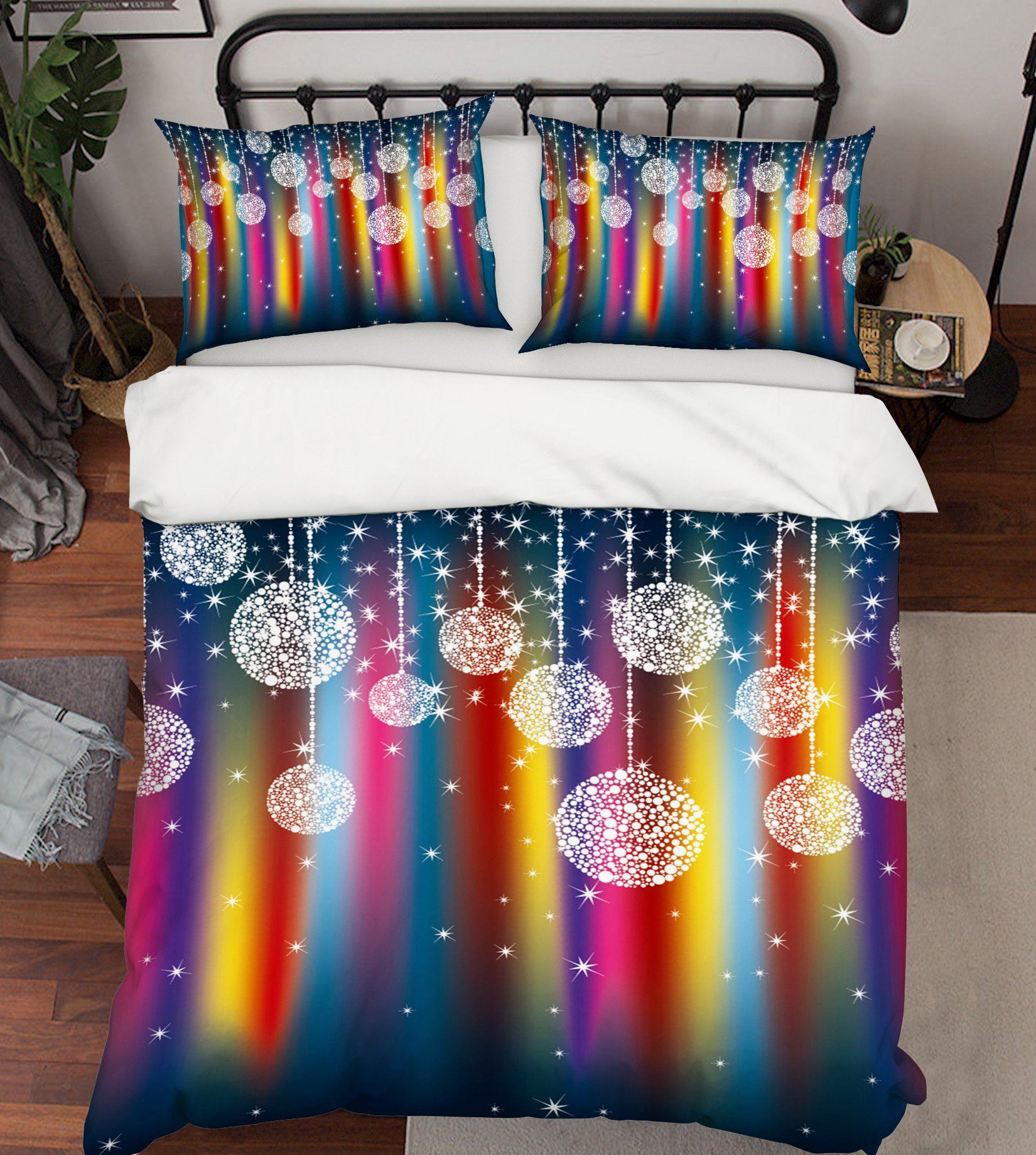 3D Colorful Crystal Ornaments 36 Bed Pillowcases Quilt Quiet Covers AJ Creativity Home 