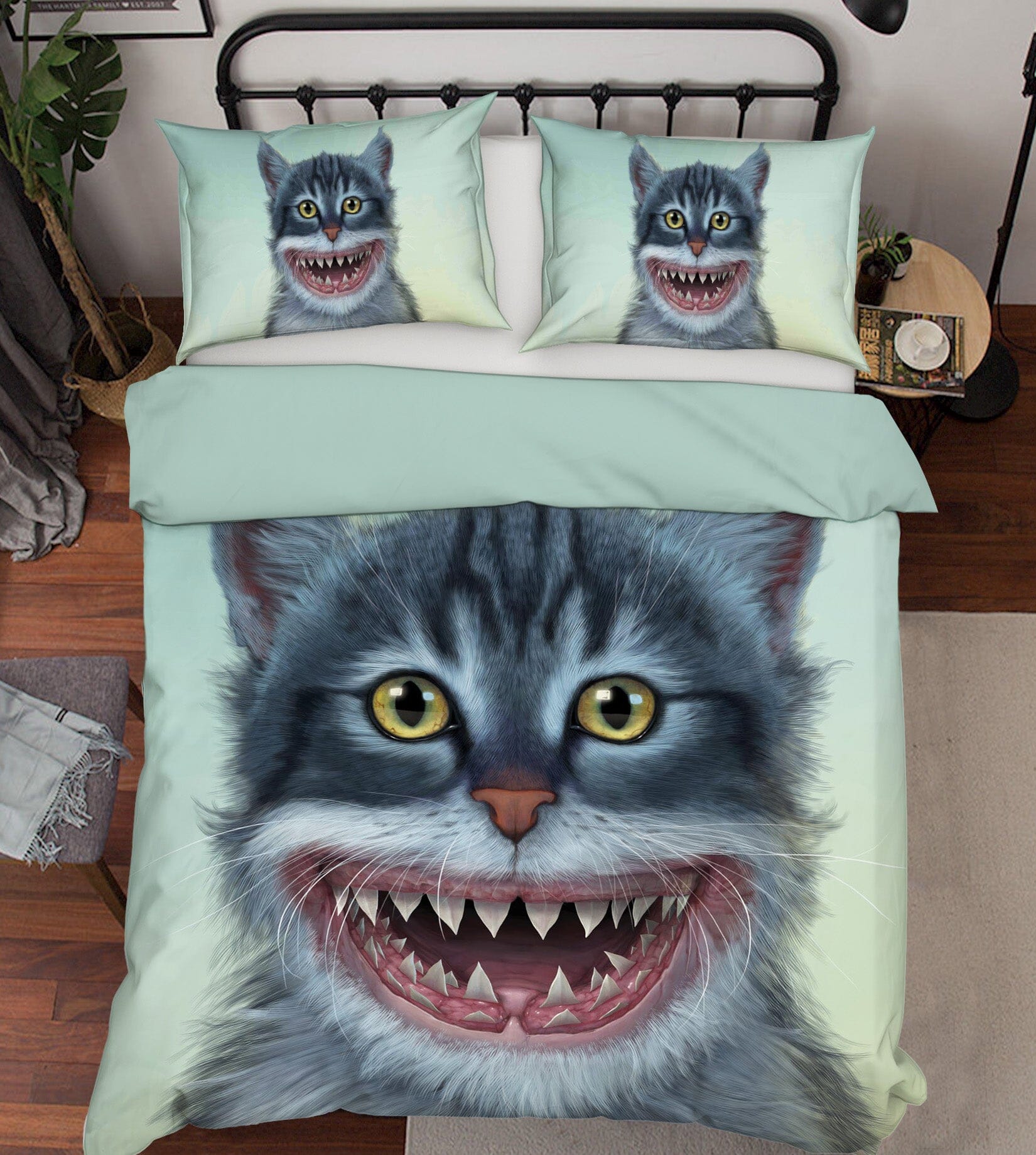 3D Sharkitten 079 Bed Pillowcases Quilt Exclusive Designer Vincent Quiet Covers AJ Creativity Home 