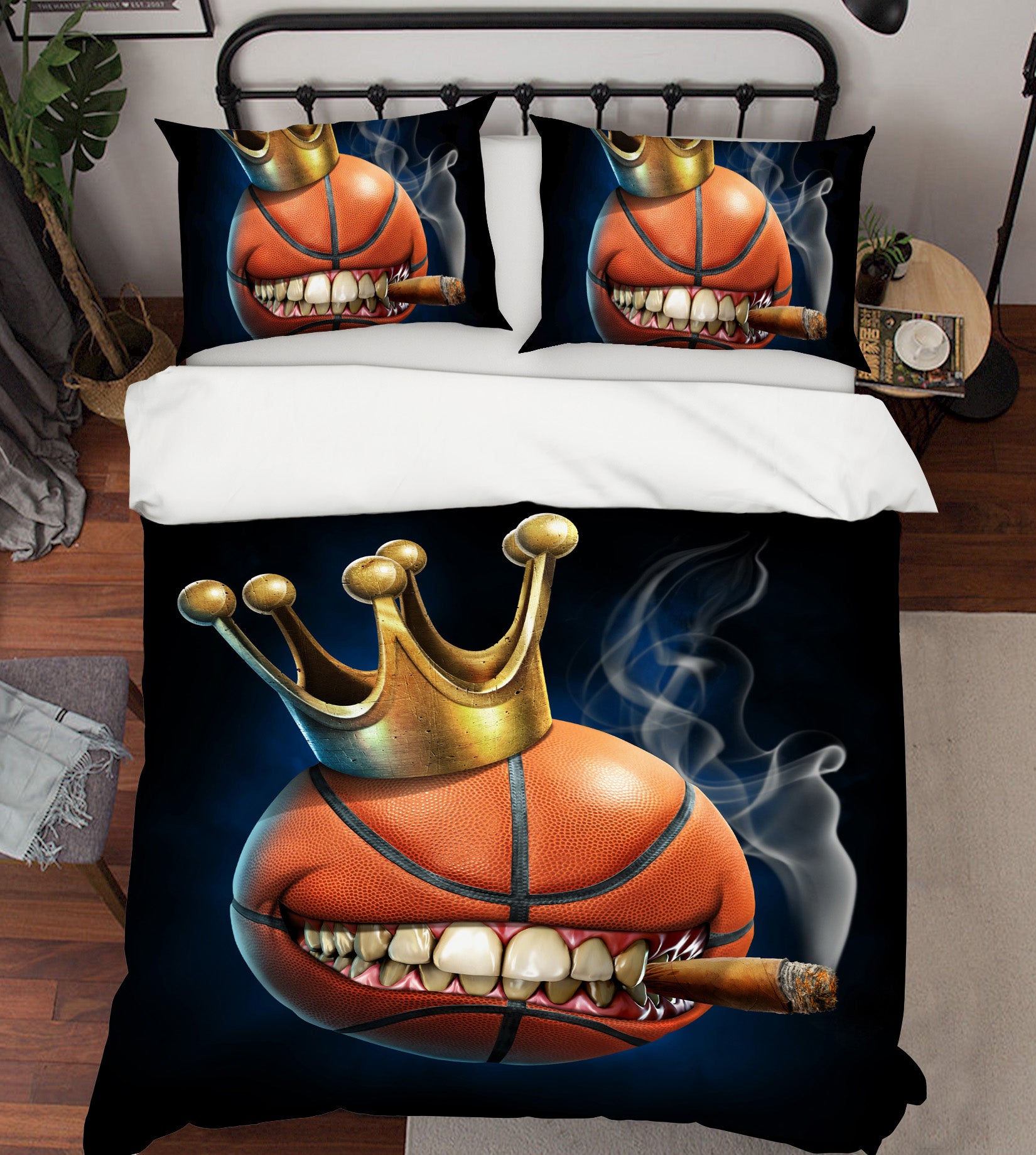 3D Basketball Tooth Smoke Crown 4052 Tom Wood Bedding Bed Pillowcases Quilt
