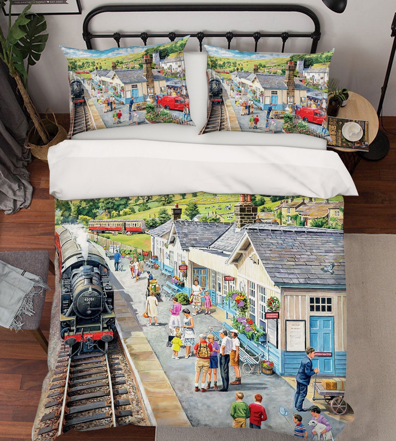 3D The Village Station 2075 Trevor Mitchell bedding Bed Pillowcases Quilt Quiet Covers AJ Creativity Home 