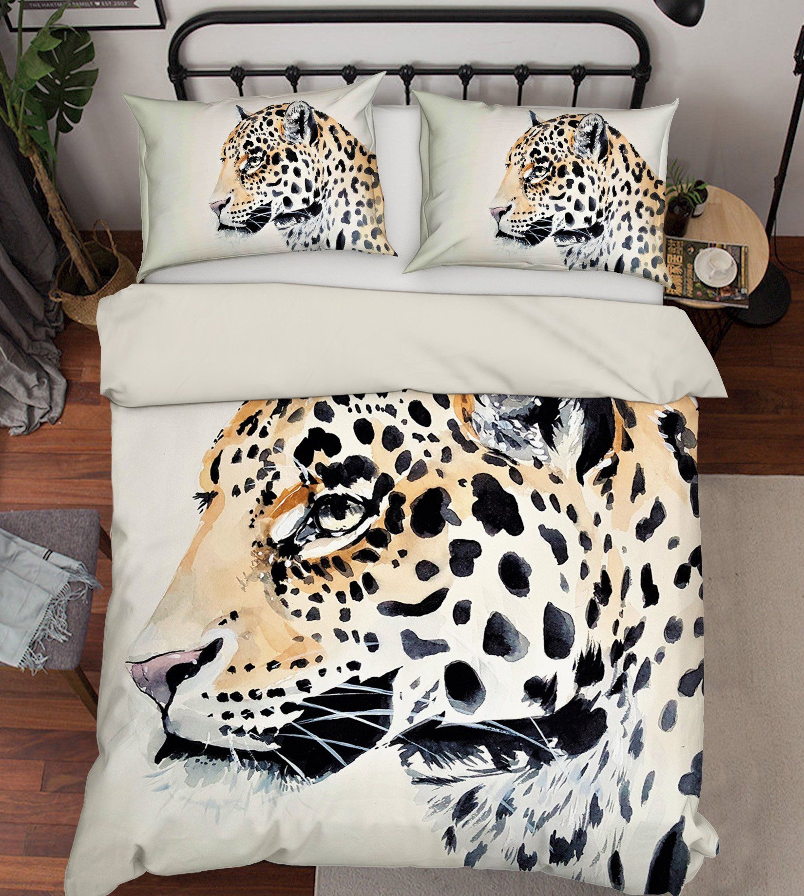 3D Cheetah Head 1972 Bed Pillowcases Quilt Quiet Covers AJ Creativity Home 