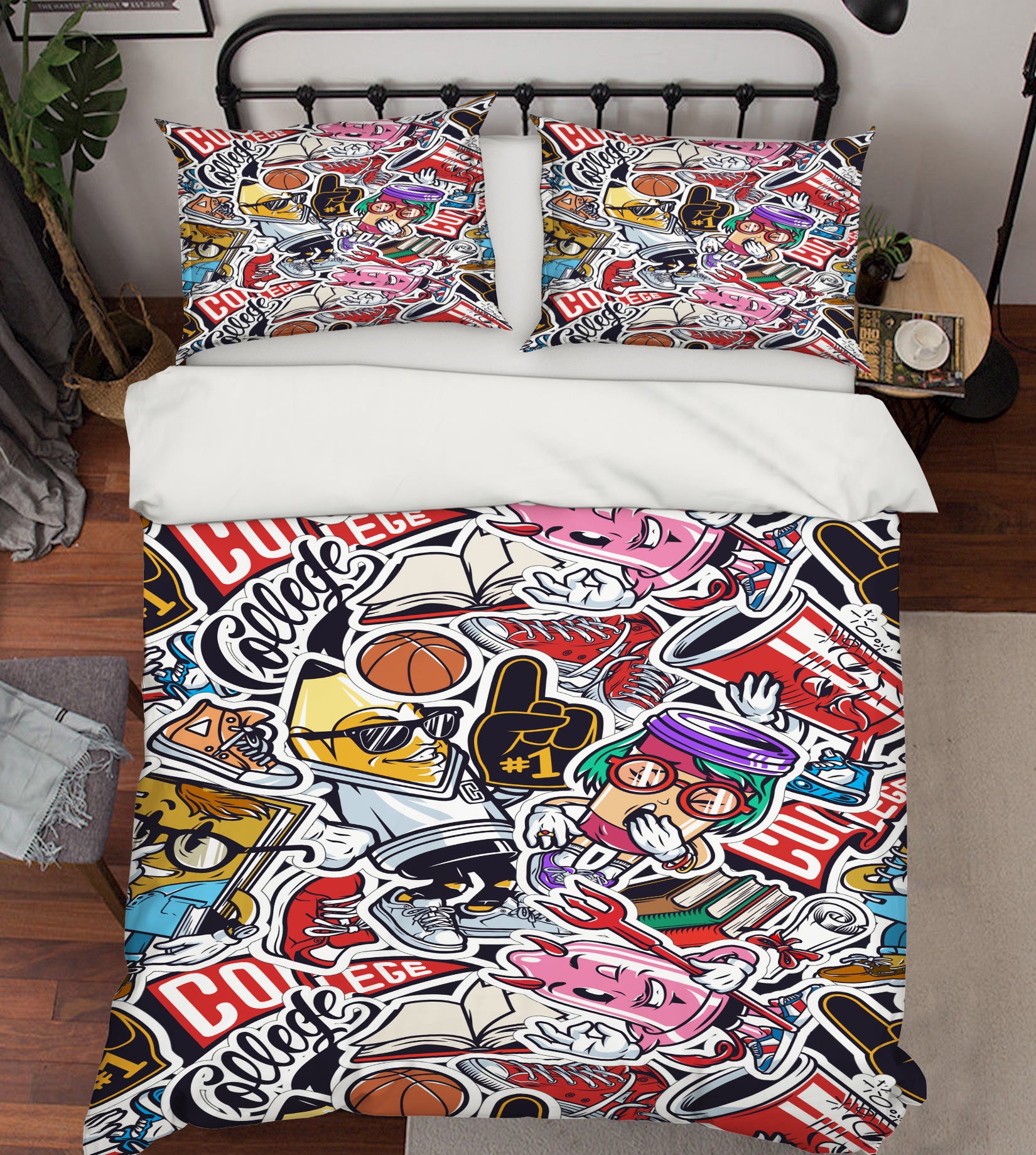 3D Doodle Pattern 59214 Bed Pillowcases Quilt