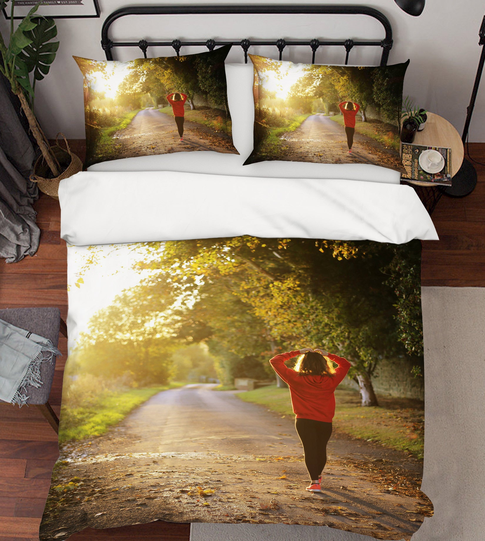 3D Take A Walk 14121 Bed Pillowcases Quilt