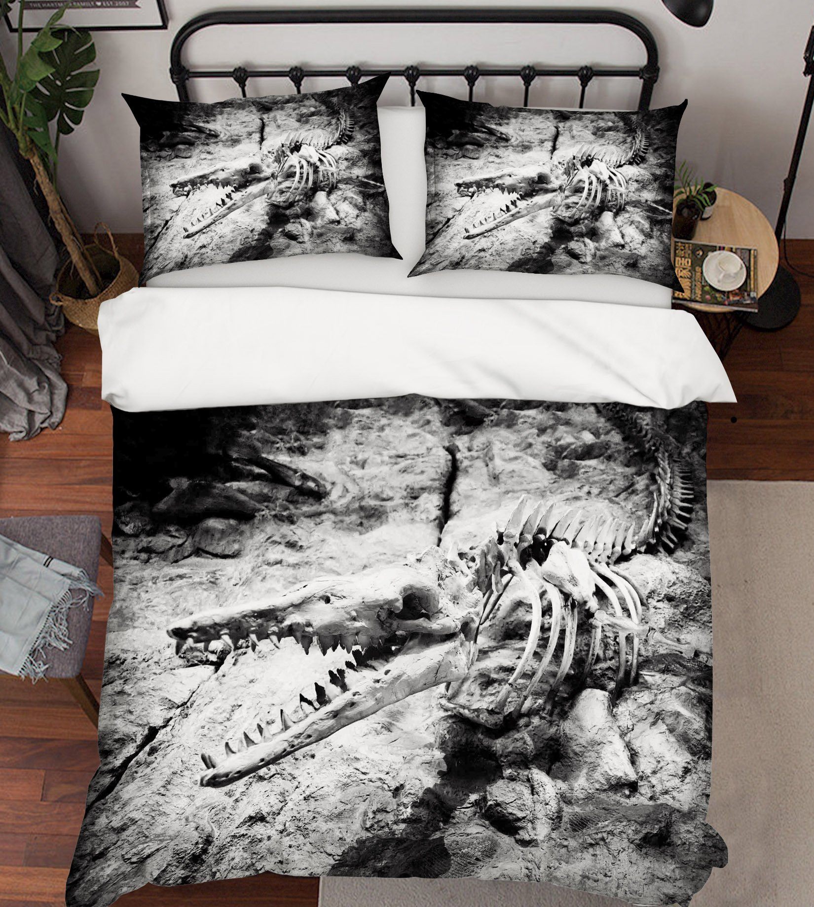 3D Dinosaur Fossil 067 Bed Pillowcases Quilt Wallpaper AJ Wallpaper 