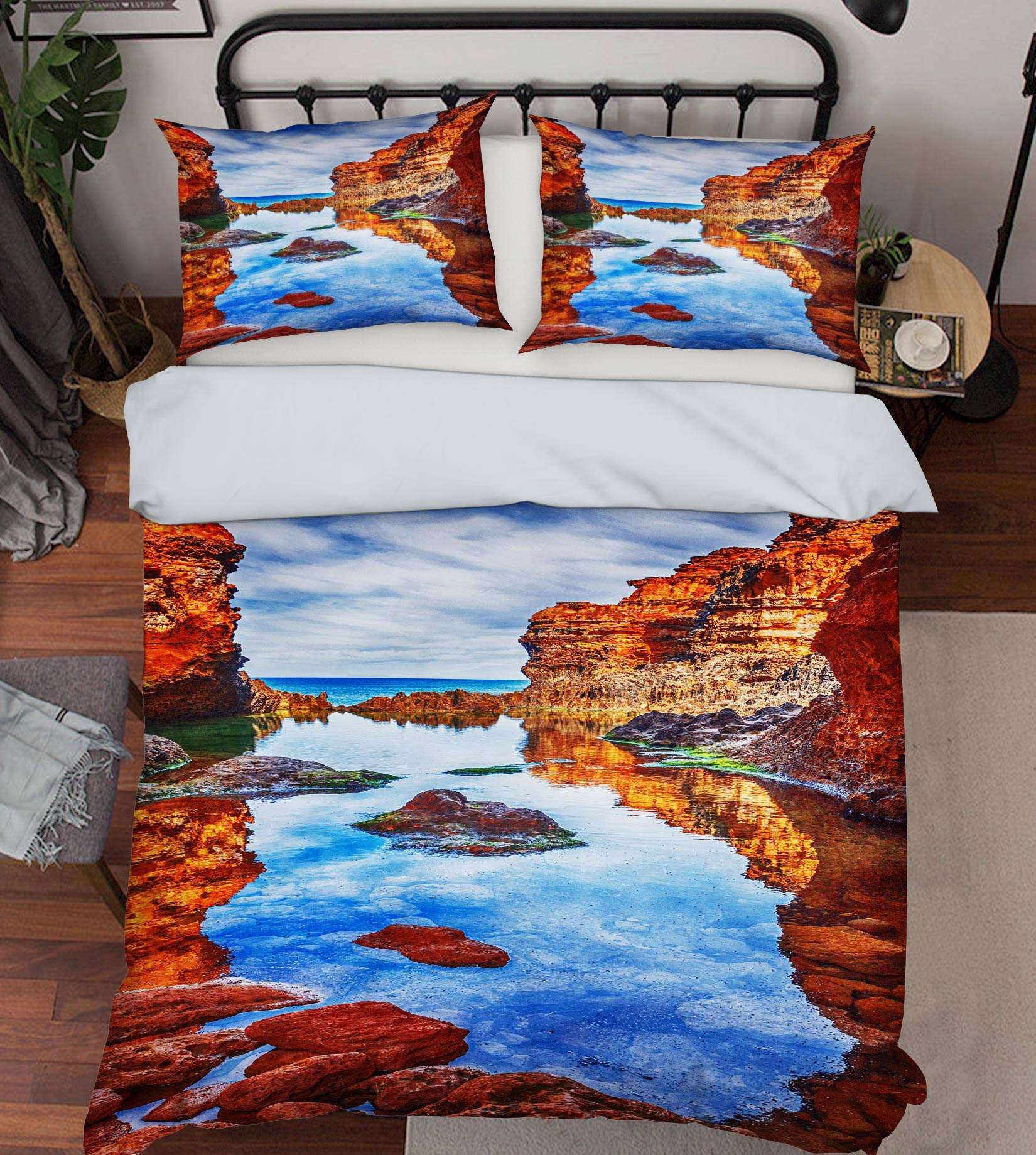 3D Water Reflection 15098 Bed Pillowcases Quilt