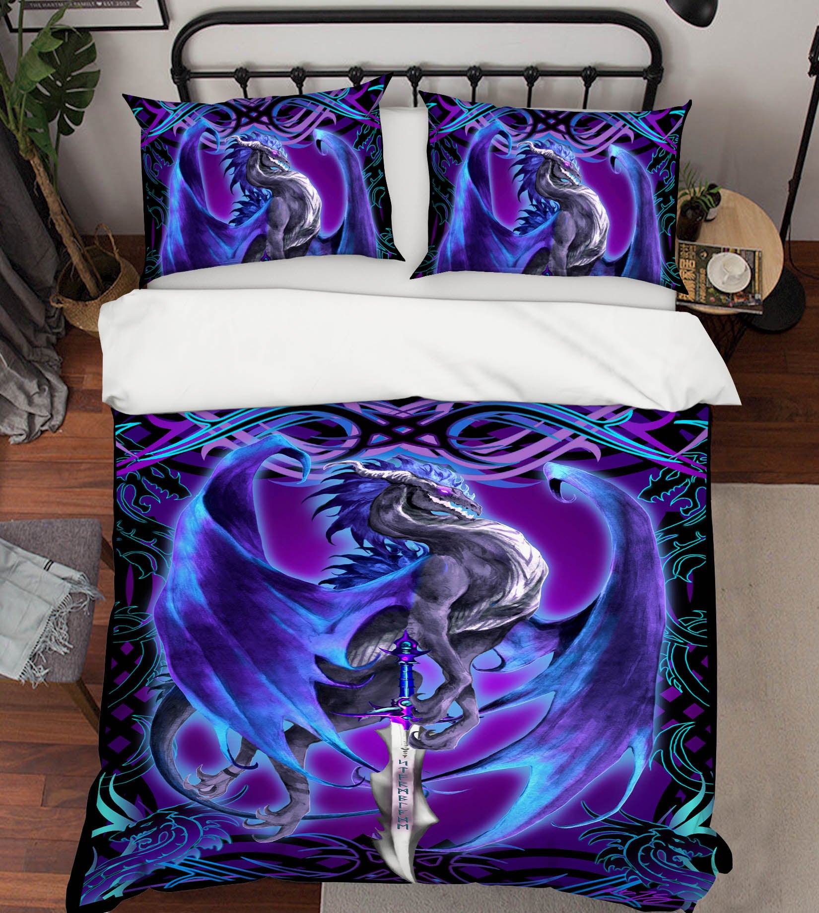 3D Purple Dragon 8327 Ruth Thompson Bedding Bed Pillowcases Quilt Cover Duvet Cover