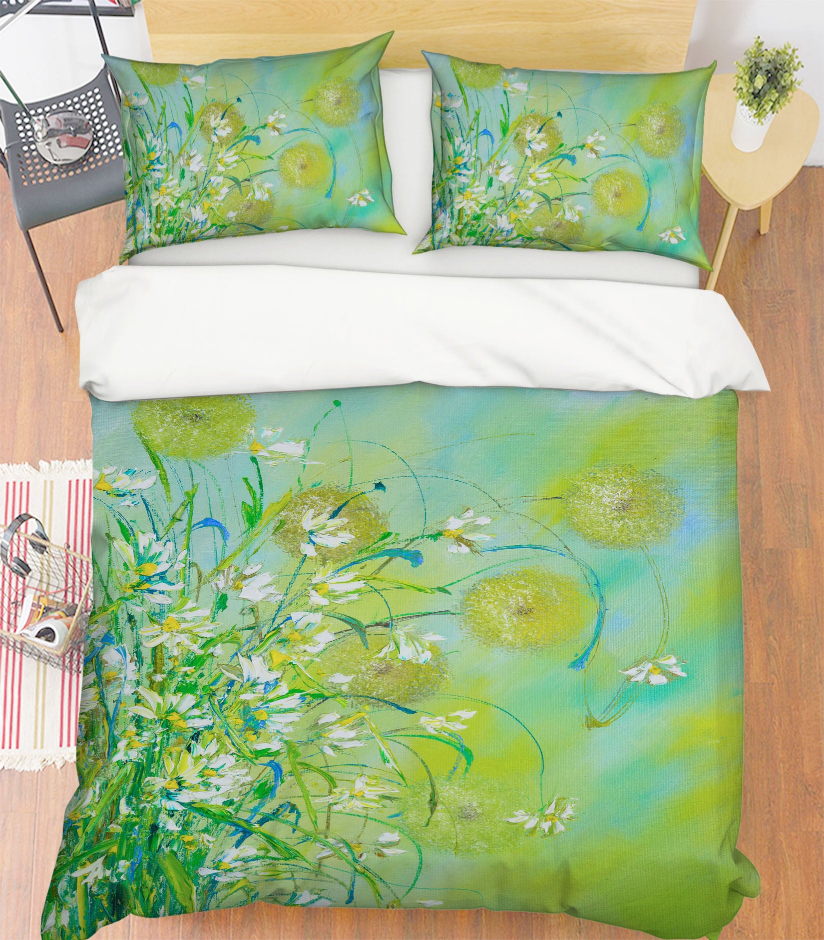 3D Green Flower Ball 529 Skromova Marina Bedding Bed Pillowcases Quilt