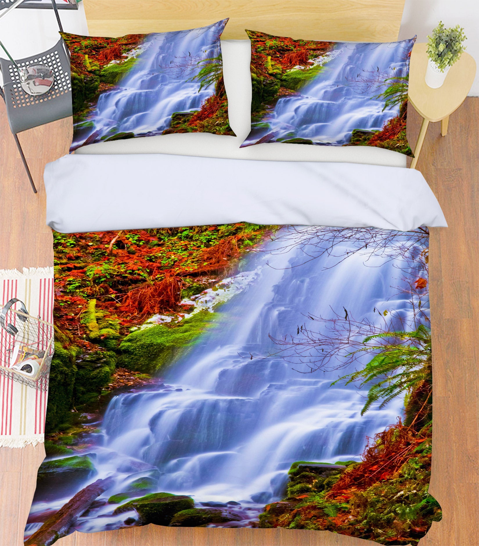 3D Waterfall 15094 Bed Pillowcases Quilt
