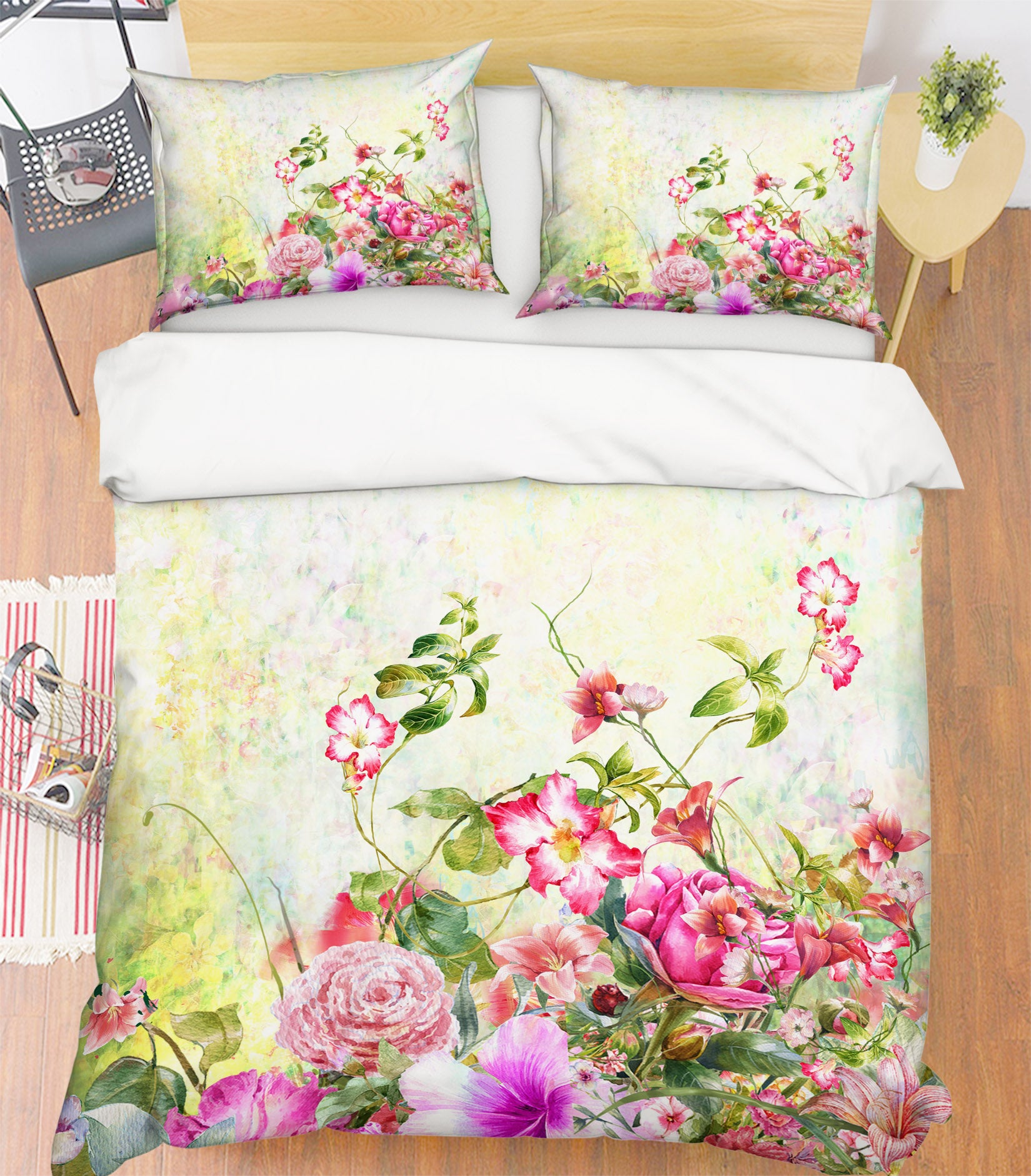 3D Flower Bush 60142 Bed Pillowcases Quilt