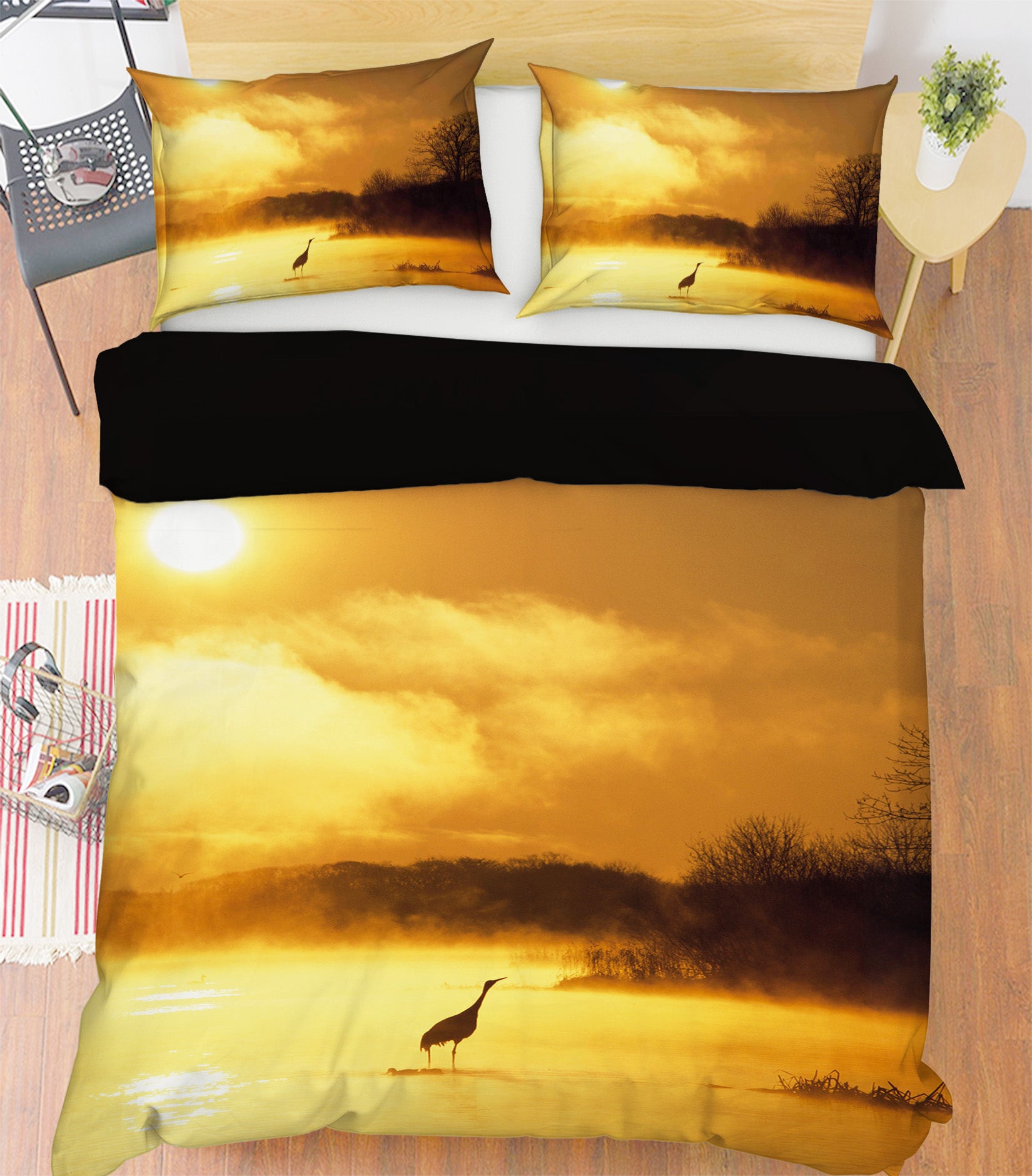 3D Yellow Sky 054 Bed Pillowcases Quilt