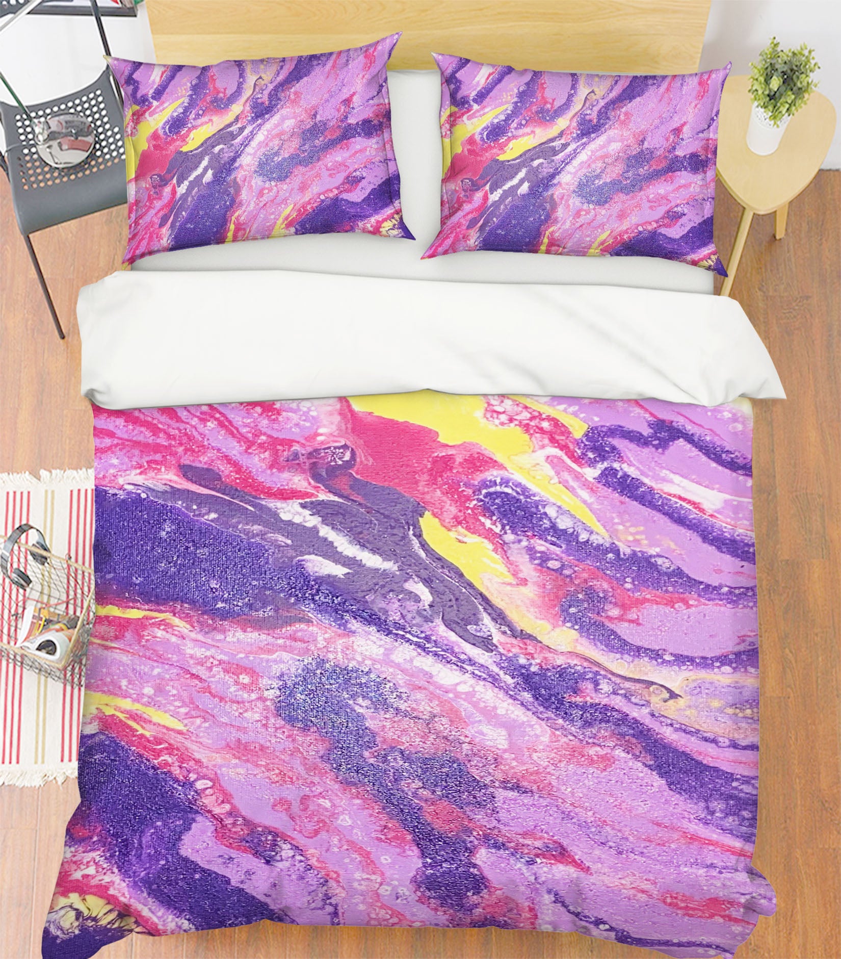 3D Purple Pink Pattern 40056 Valerie Latrice Bedding Bed Pillowcases Quilt