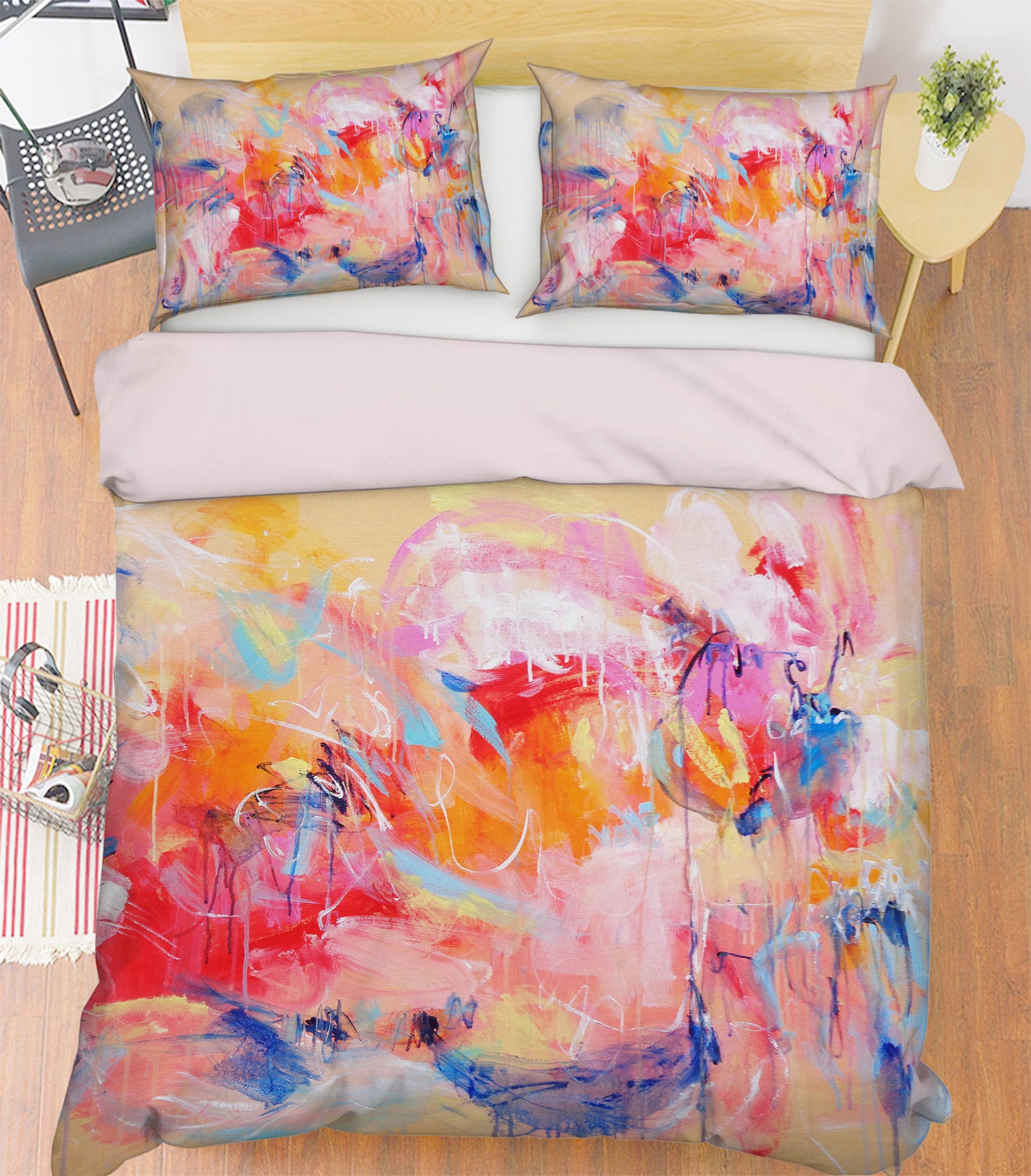 3D Pink Painting 1223 Misako Chida Bedding Bed Pillowcases Quilt Cover Duvet Cover