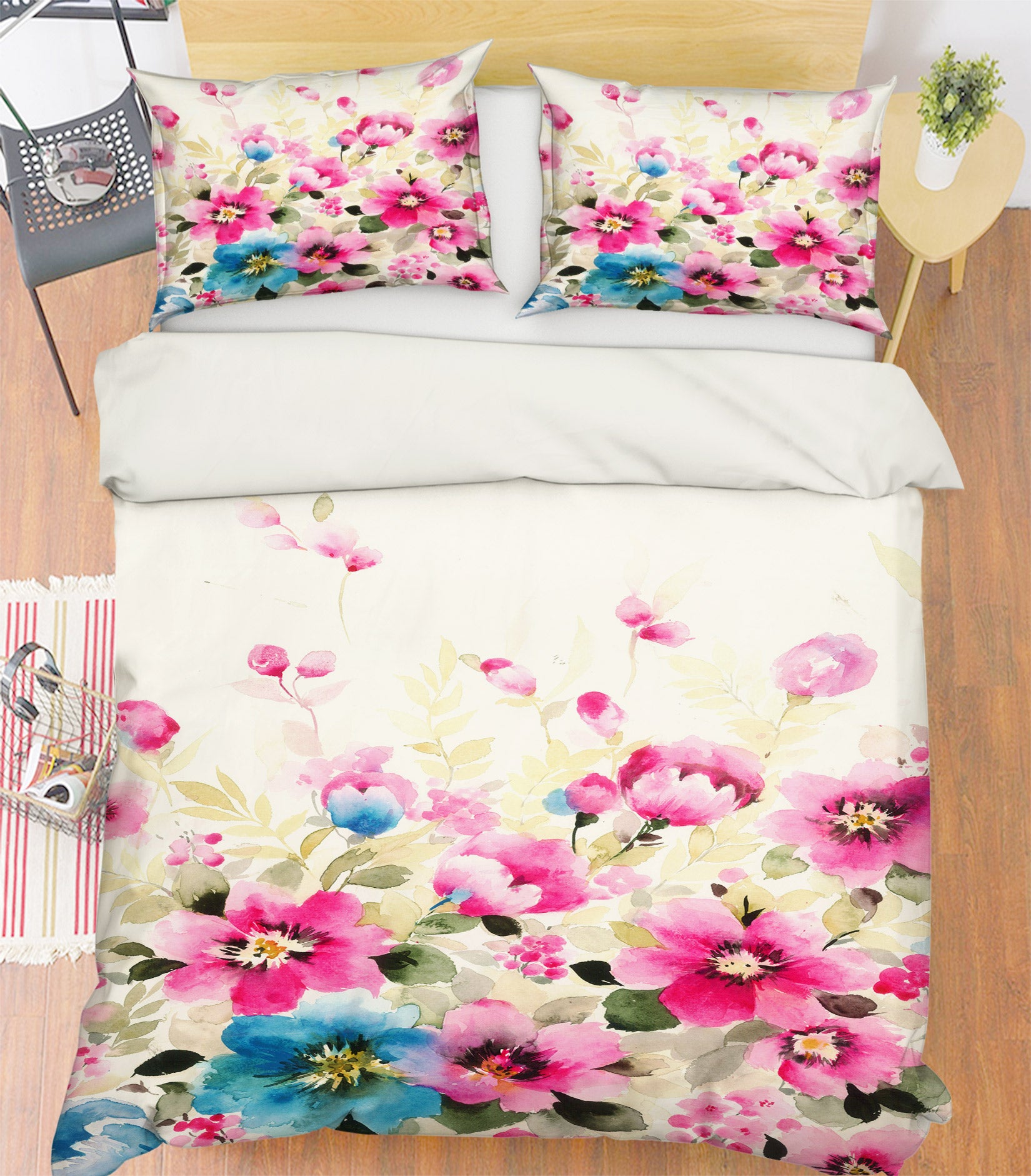 3D Flower Bush 16142 Bed Pillowcases Quilt