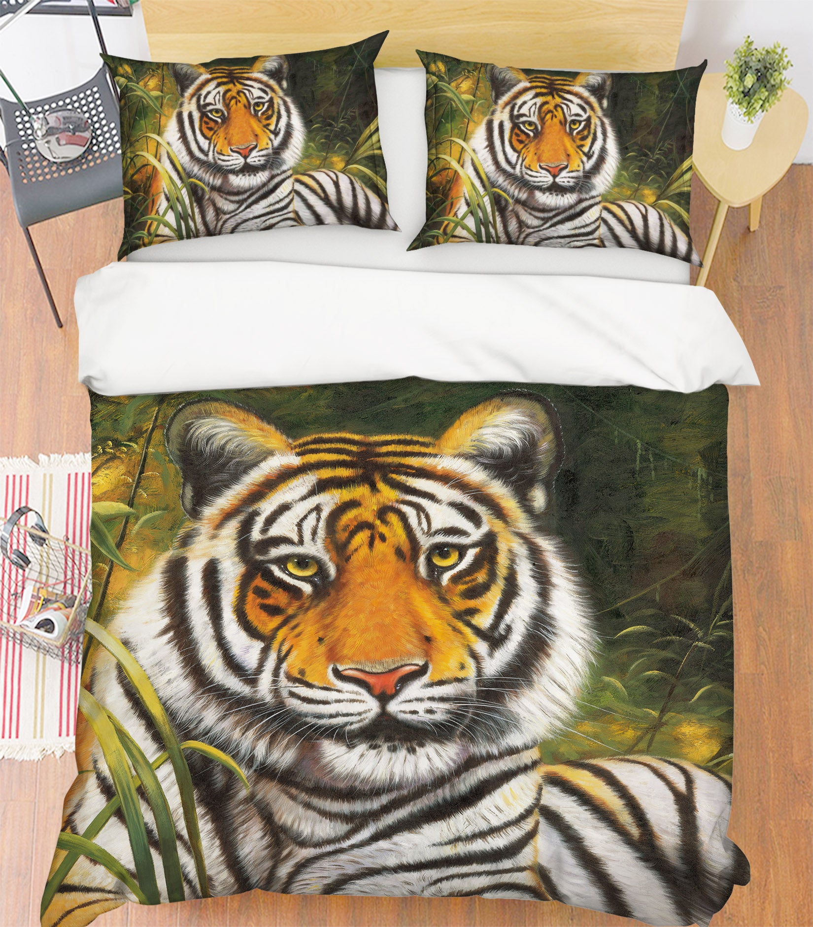 3D Tiger 21031 Bed Pillowcases Quilt
