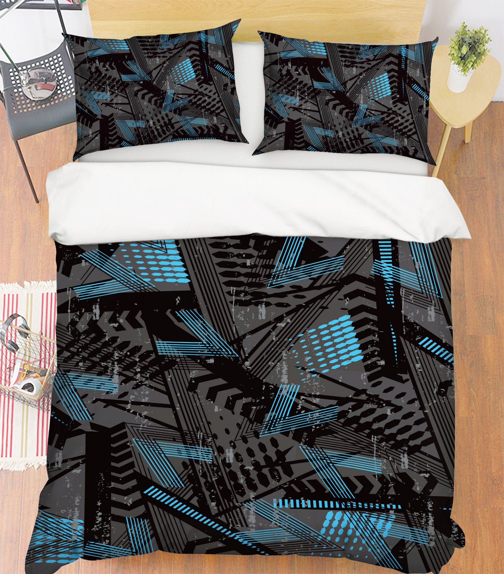 3D Texture 14173 Bed Pillowcases Quilt