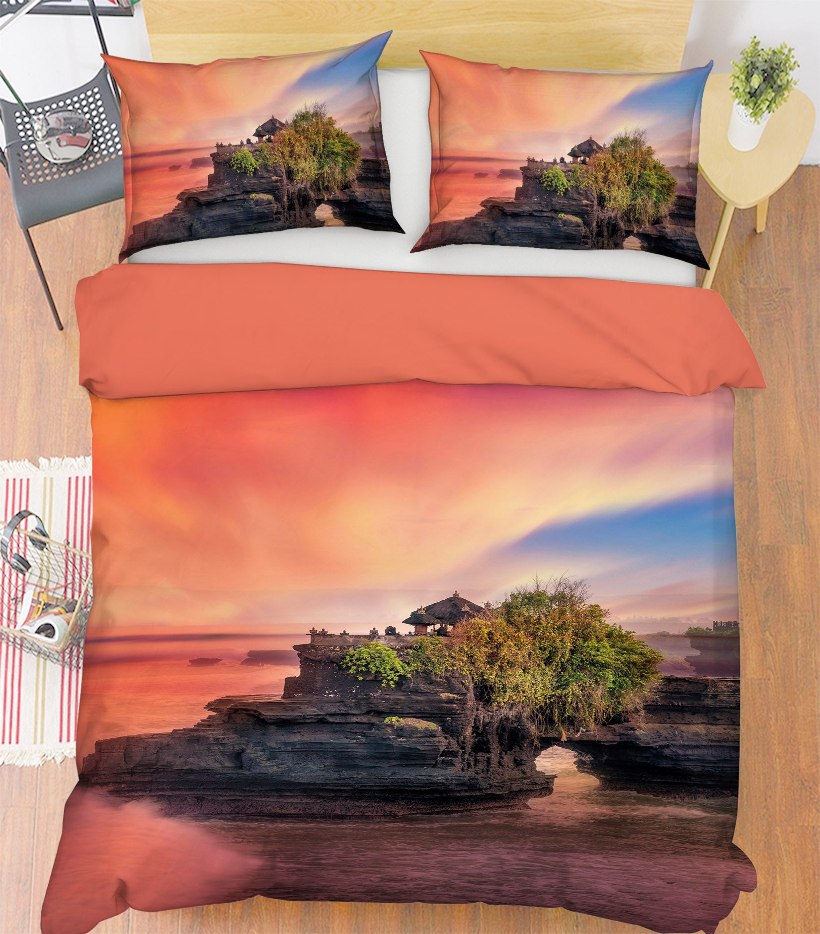 3D Batu Bolong Temple 011 Marco Carmassi Bedding Bed Pillowcases Quilt