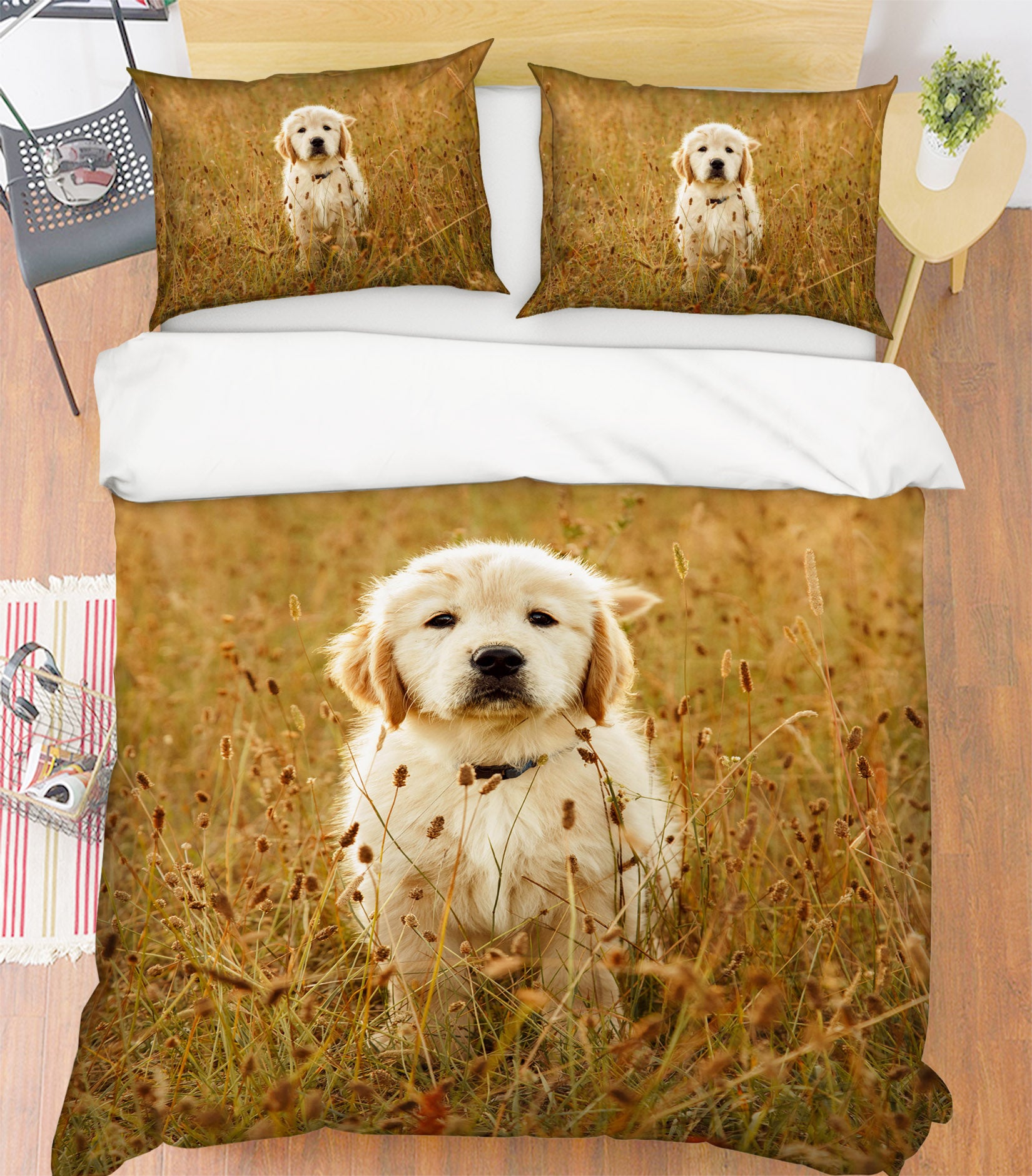 3D Puppy 15017 Bed Pillowcases Quilt