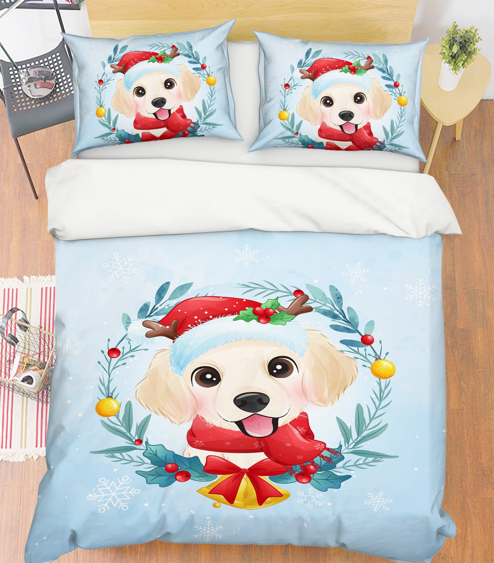 3D Cute Dog 63200 Bed Pillowcases Quilt