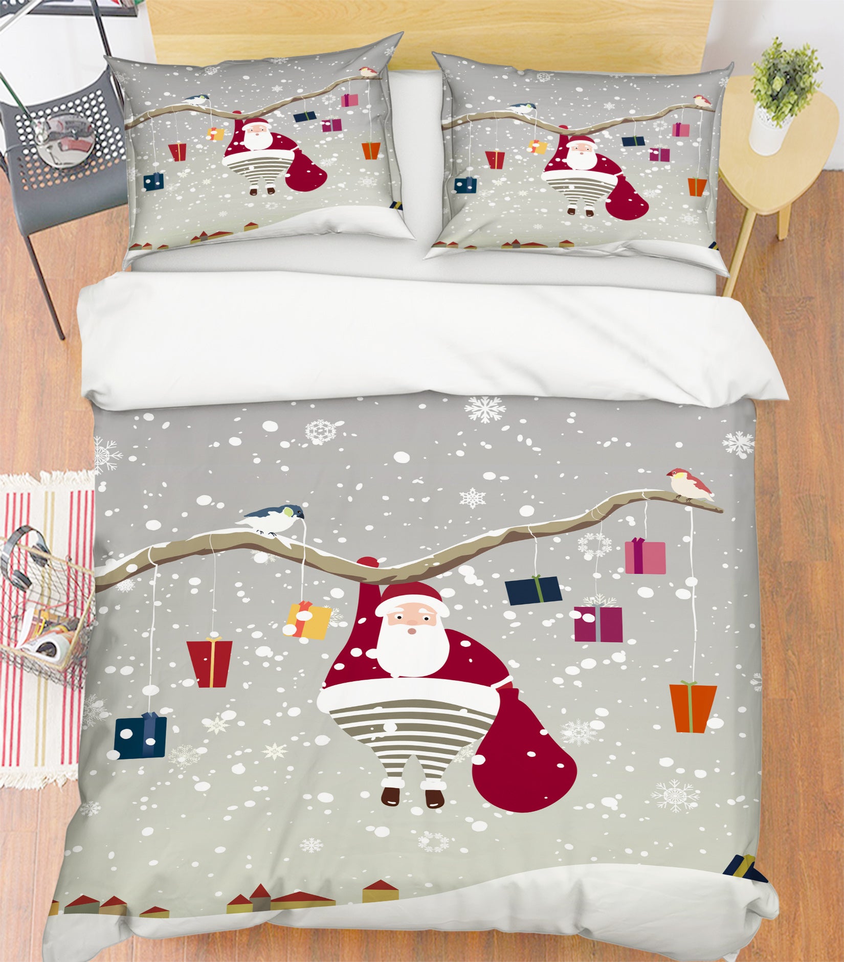 3D Santa Claus 51073 Christmas Quilt Duvet Cover Xmas Bed Pillowcases