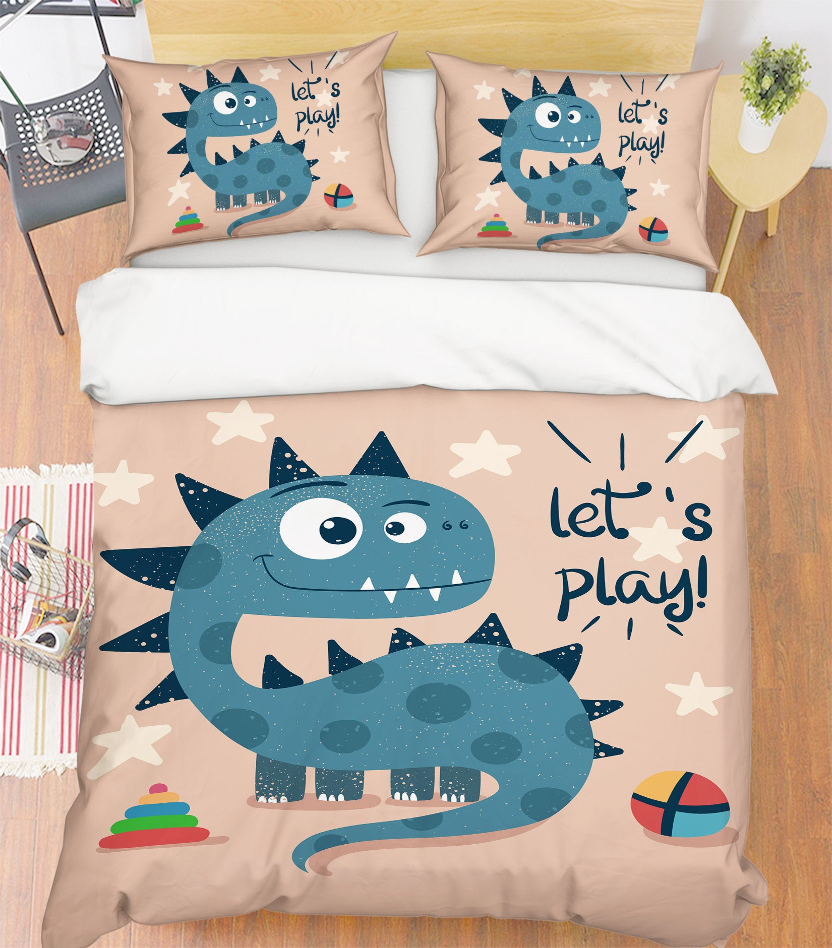 3D Little Dinosaur 59005 Bed Pillowcases Quilt