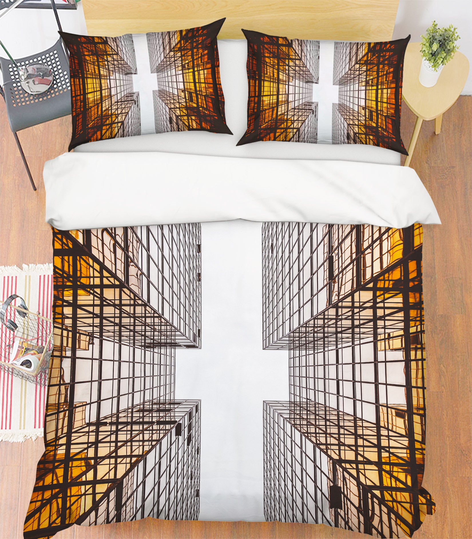 3D Three-Dimensional Building 19119 Bed Pillowcases Quilt