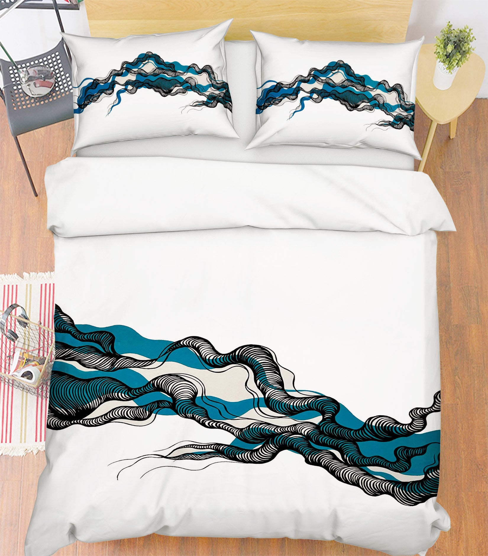 3D Blue Texture 3045 Jacqueline Reynoso Bedding Bed Pillowcases Quilt Cover Duvet Cover