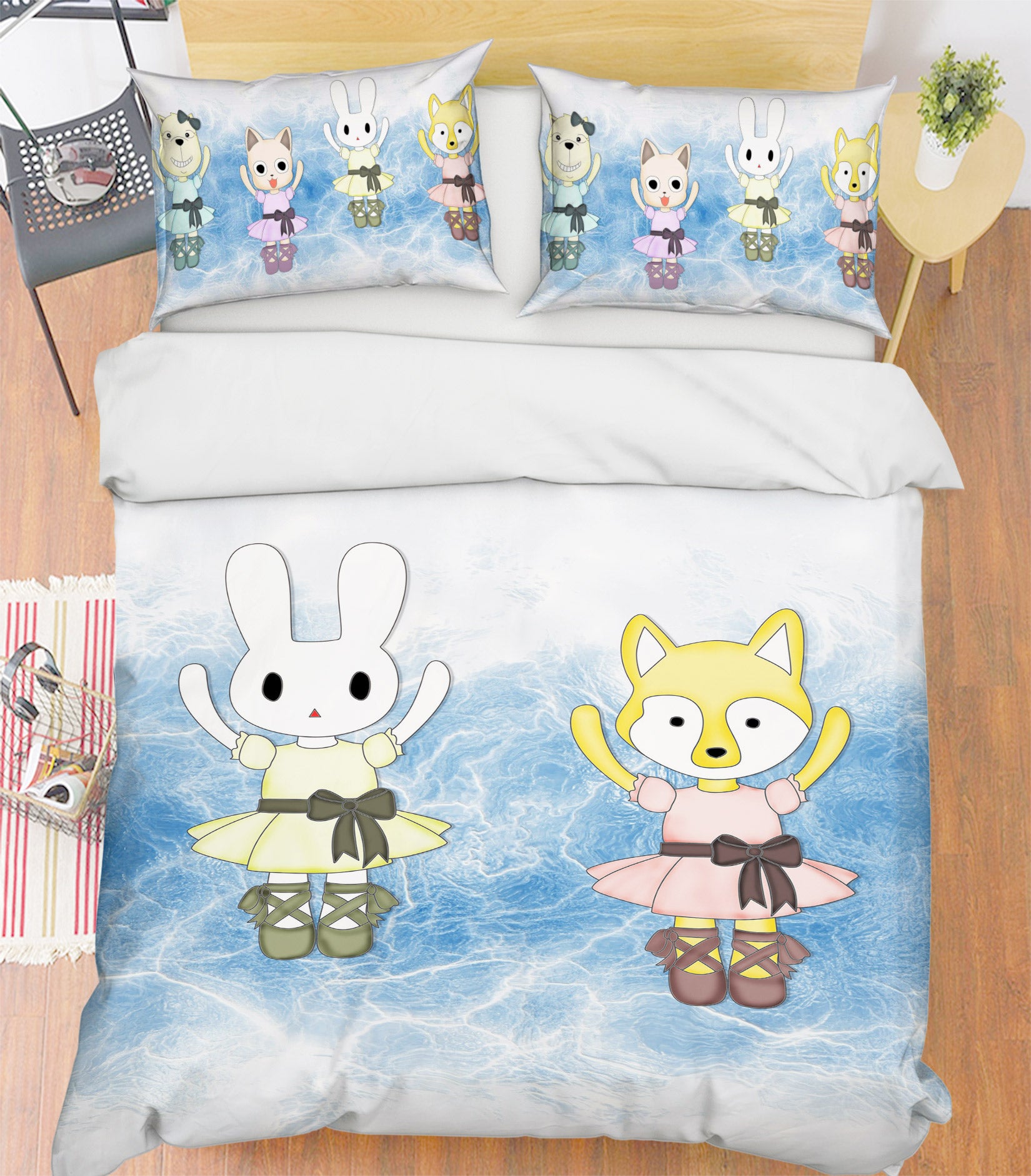 3D Cartoon Animals 13090 Bed Pillowcases Quilt